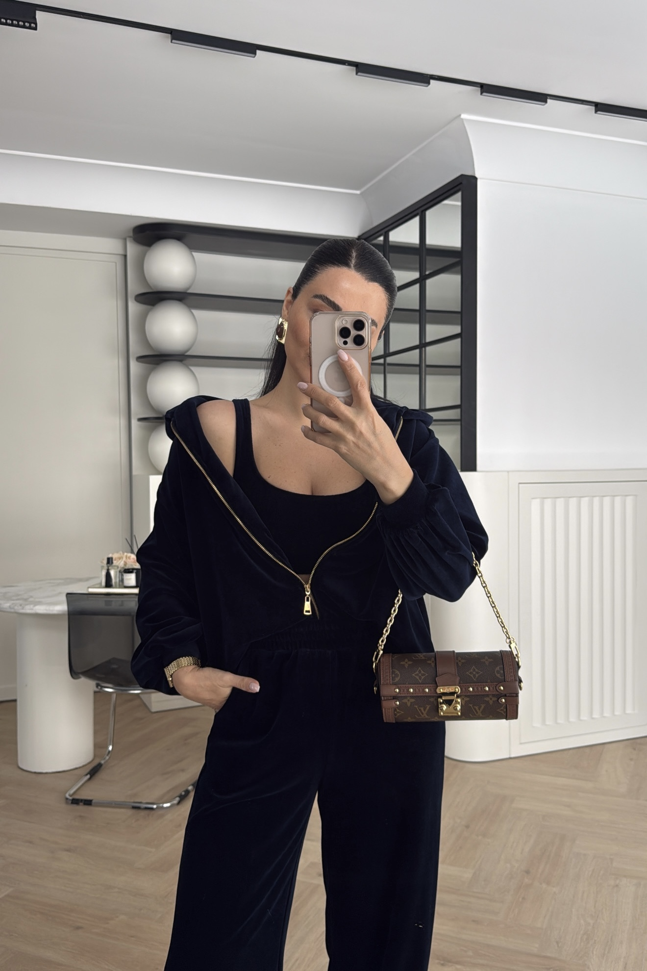 KADİFE TAKIM ÜÇLÜ LACİVERT 