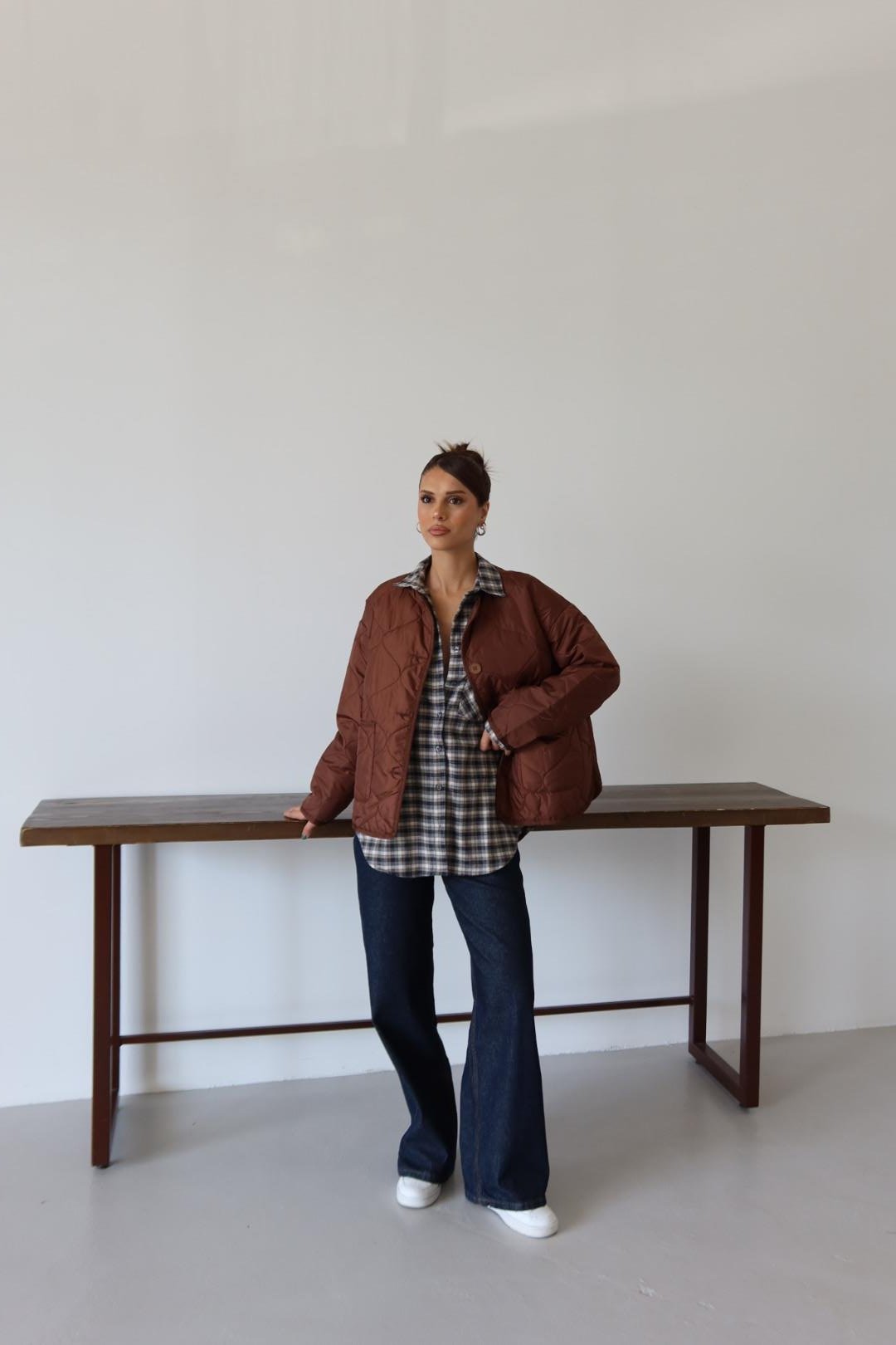 KAHVE CEPLİ KAPİTONE CEKET