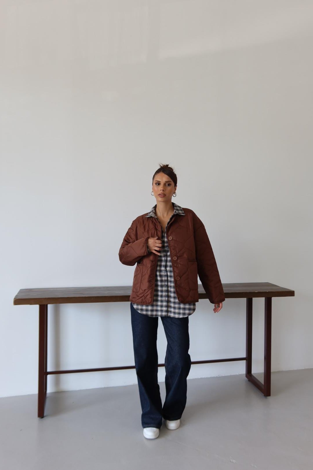 KAHVE CEPLİ KAPİTONE CEKET