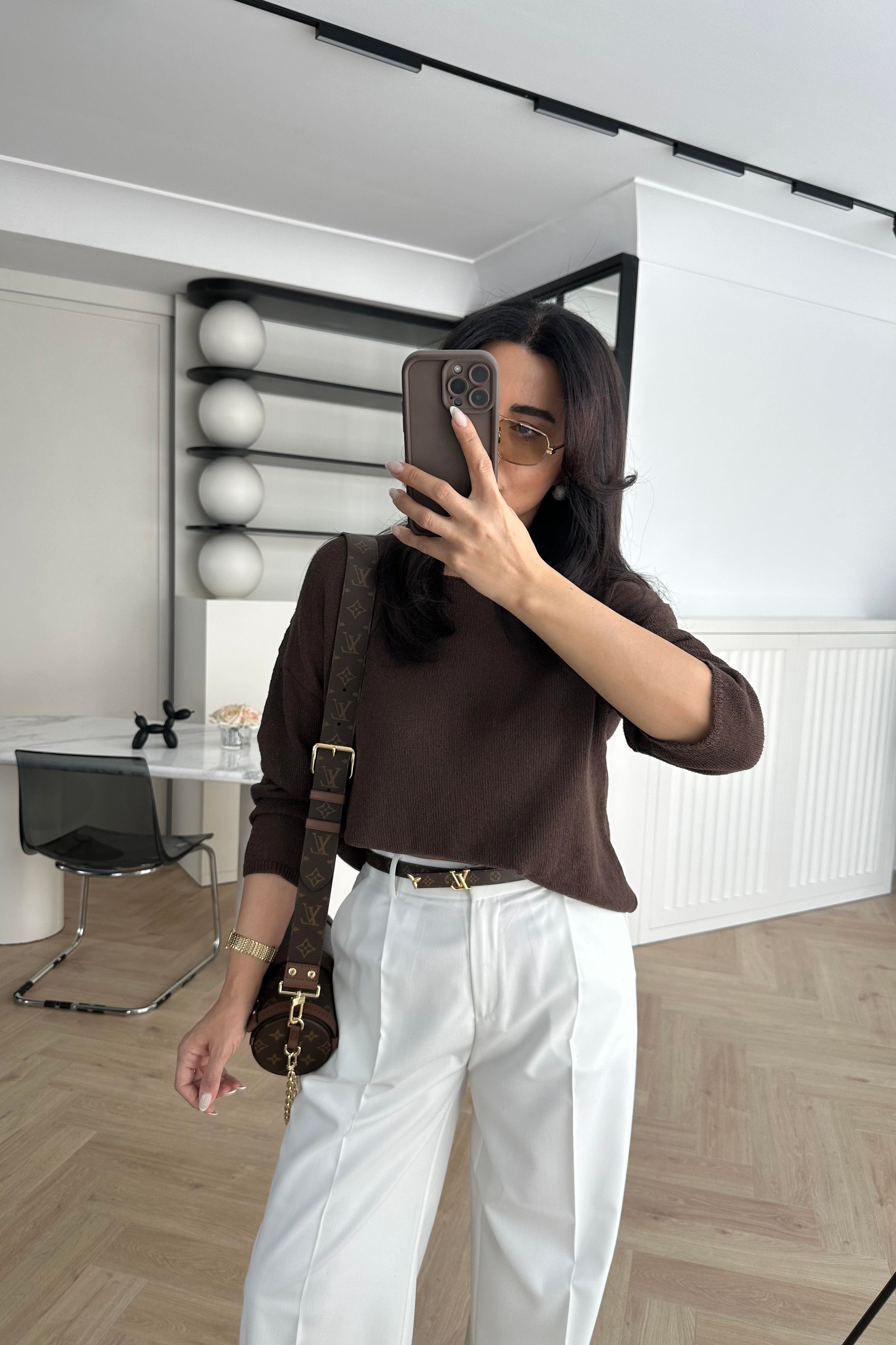 Kahve İnce Merserize Triko