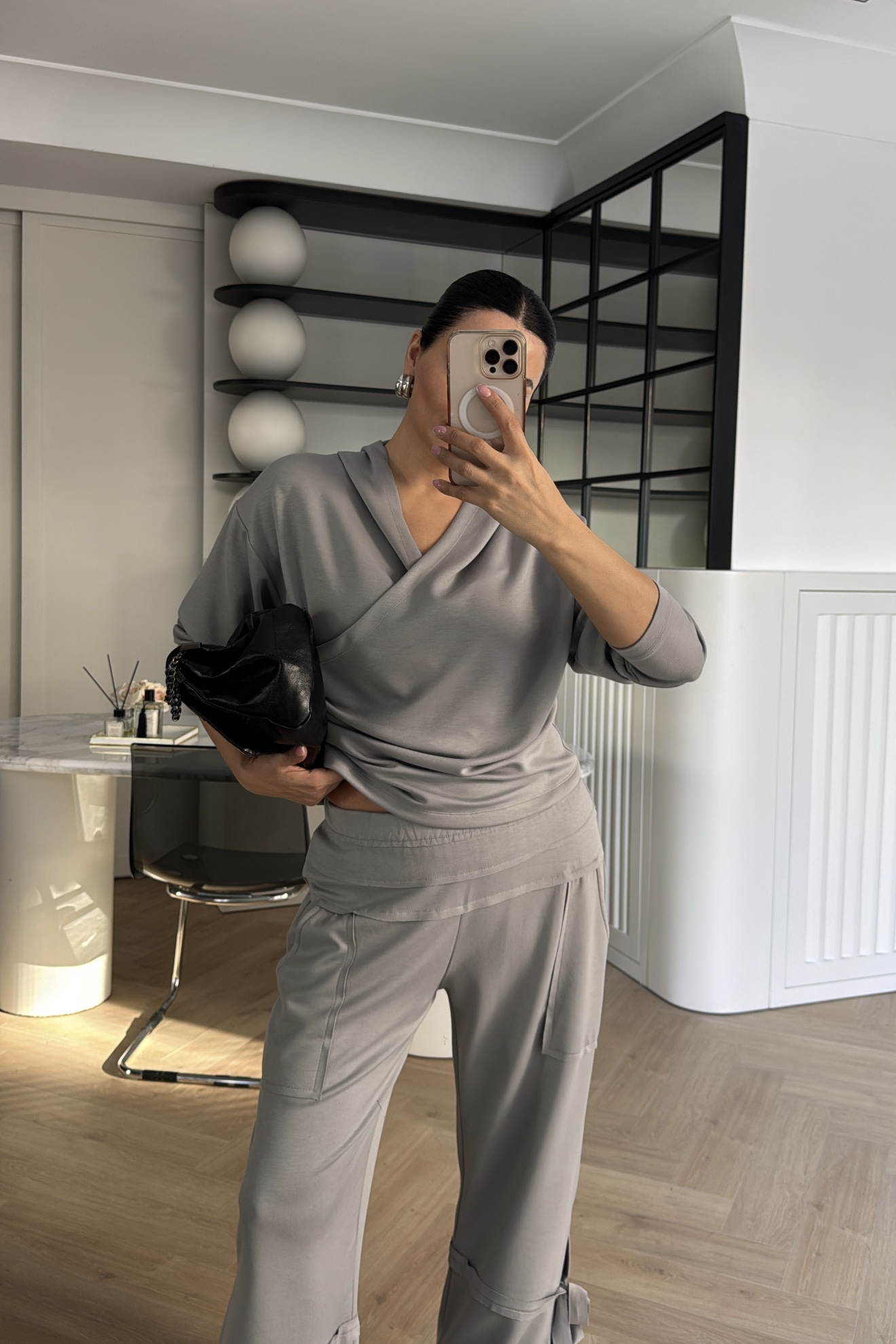 KAPÜŞONLU MODAL TAKIM GRİ