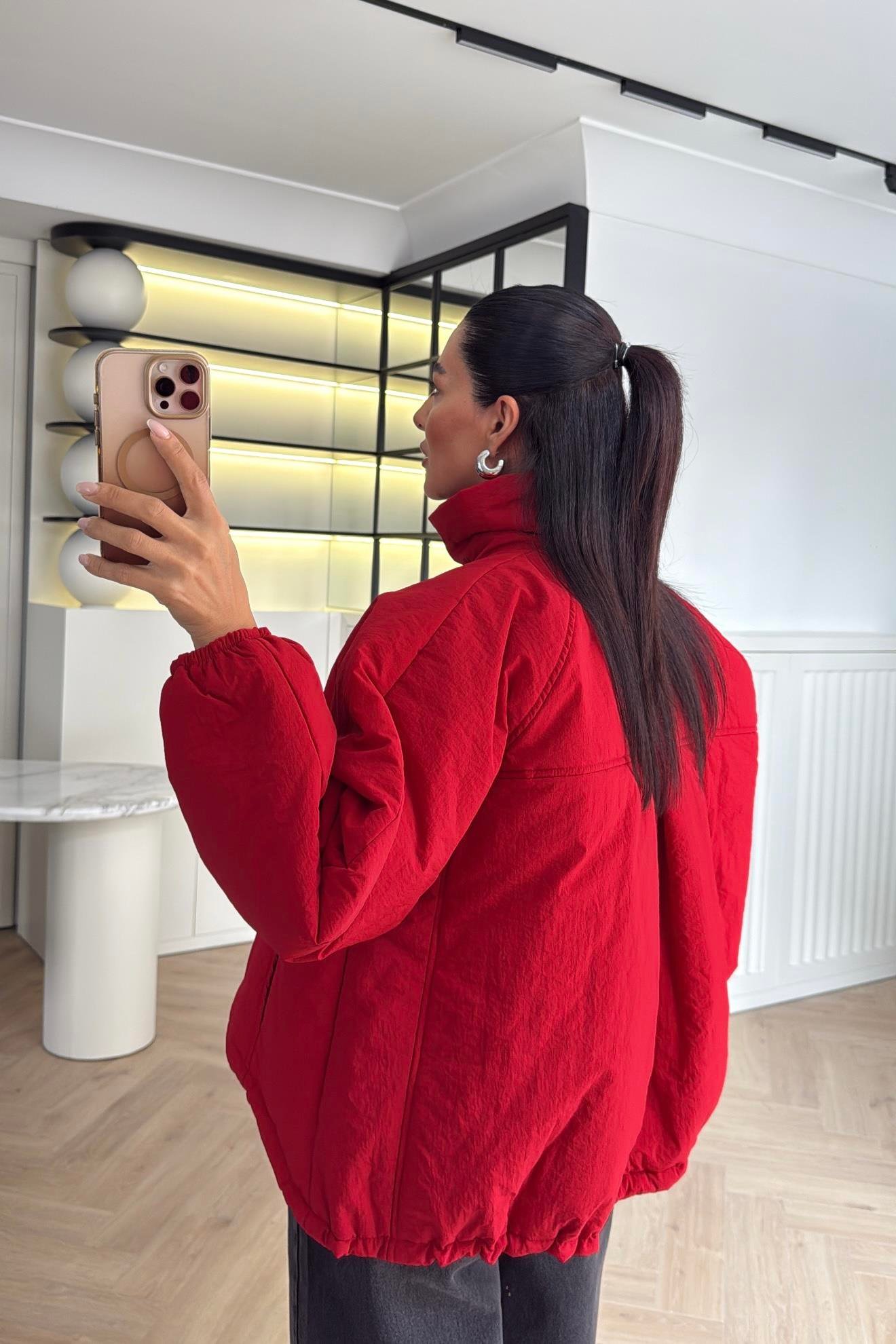 KIRMIZI ELYAF DOLGULU MONT