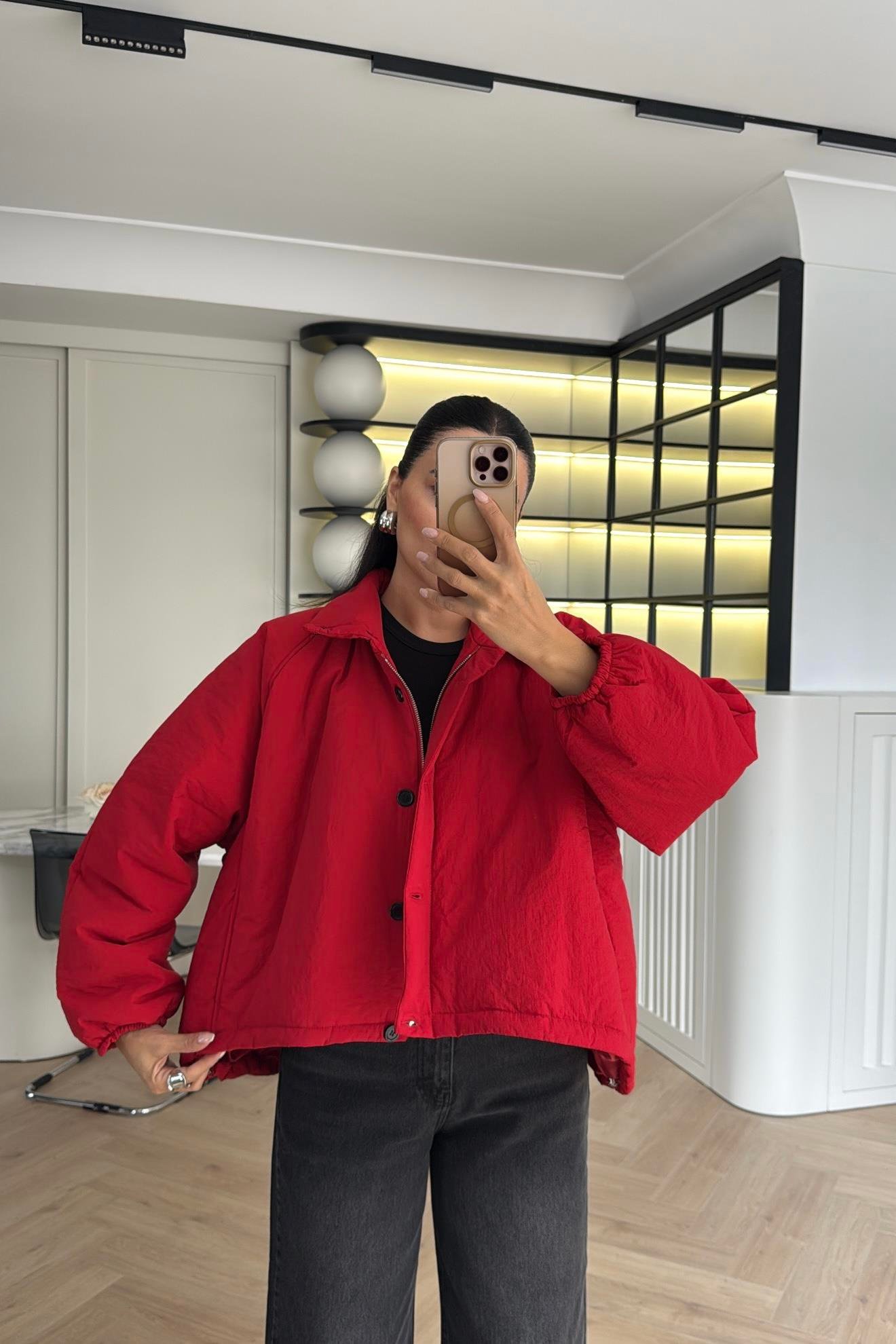 KIRMIZI ELYAF DOLGULU MONT