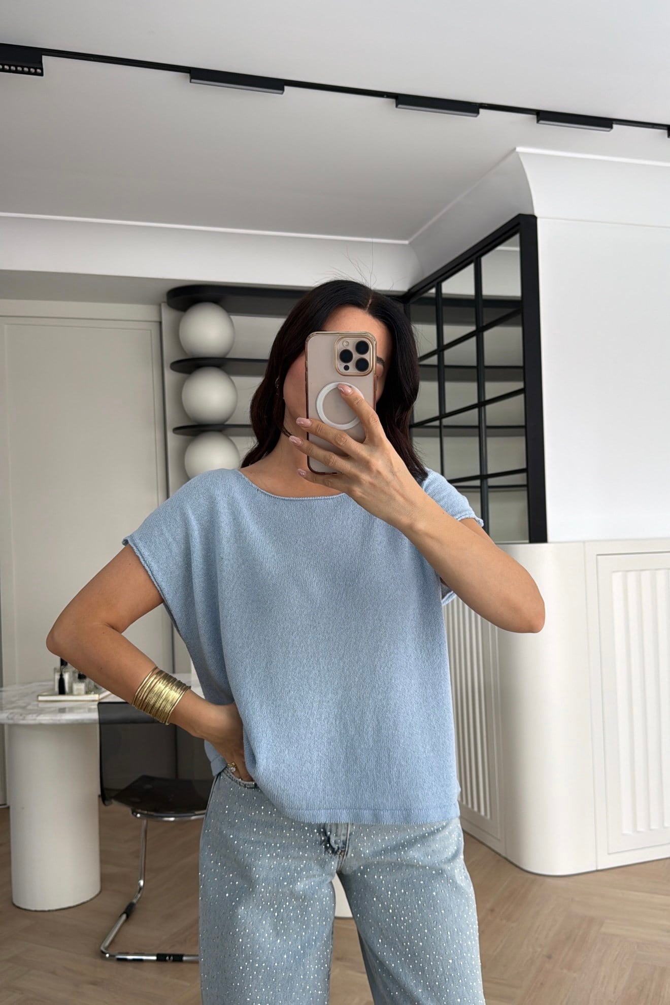 KISA KOL YAZLIK TRİKO BEBE MAVİSİ 