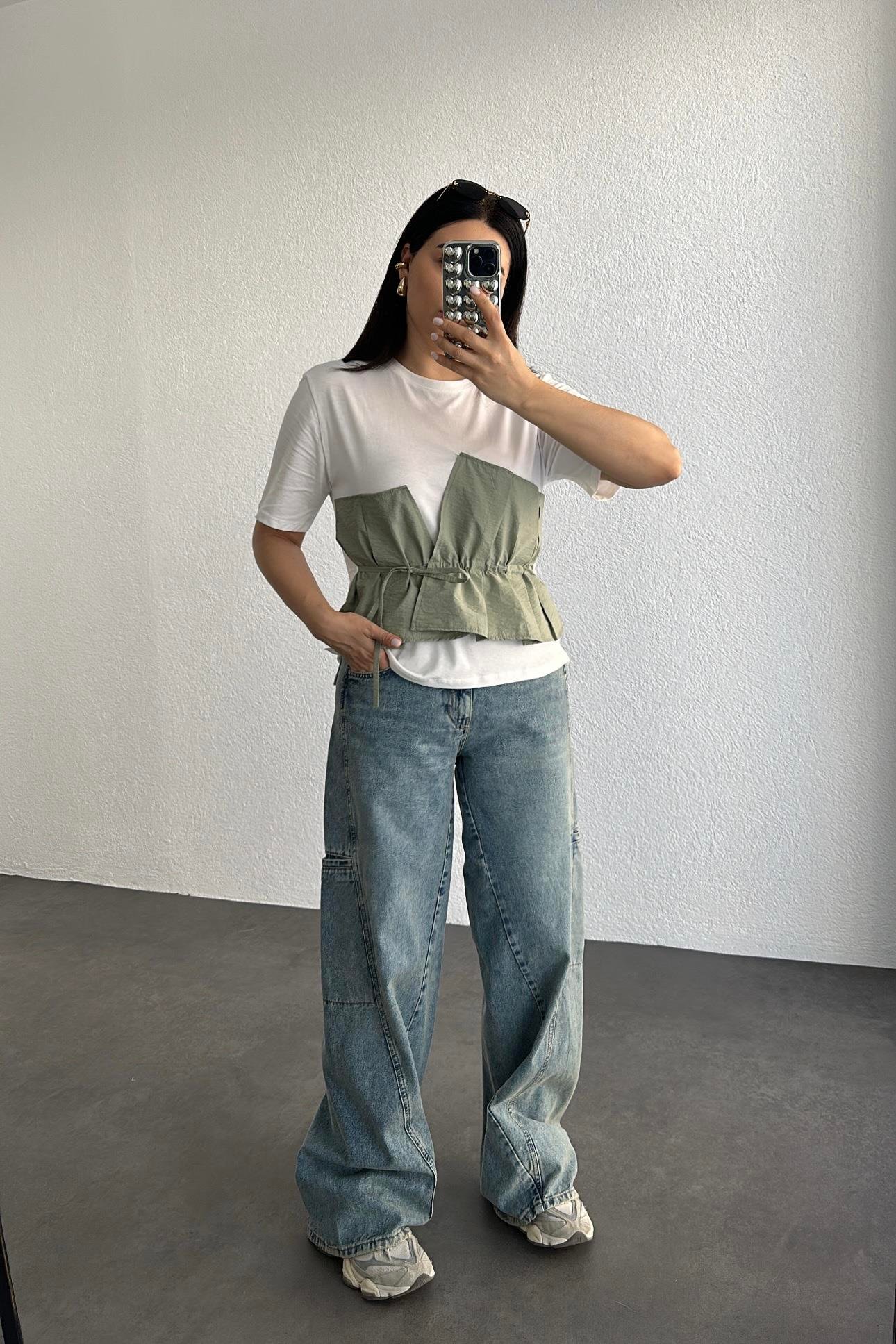 Korsajlı Tişört Mint