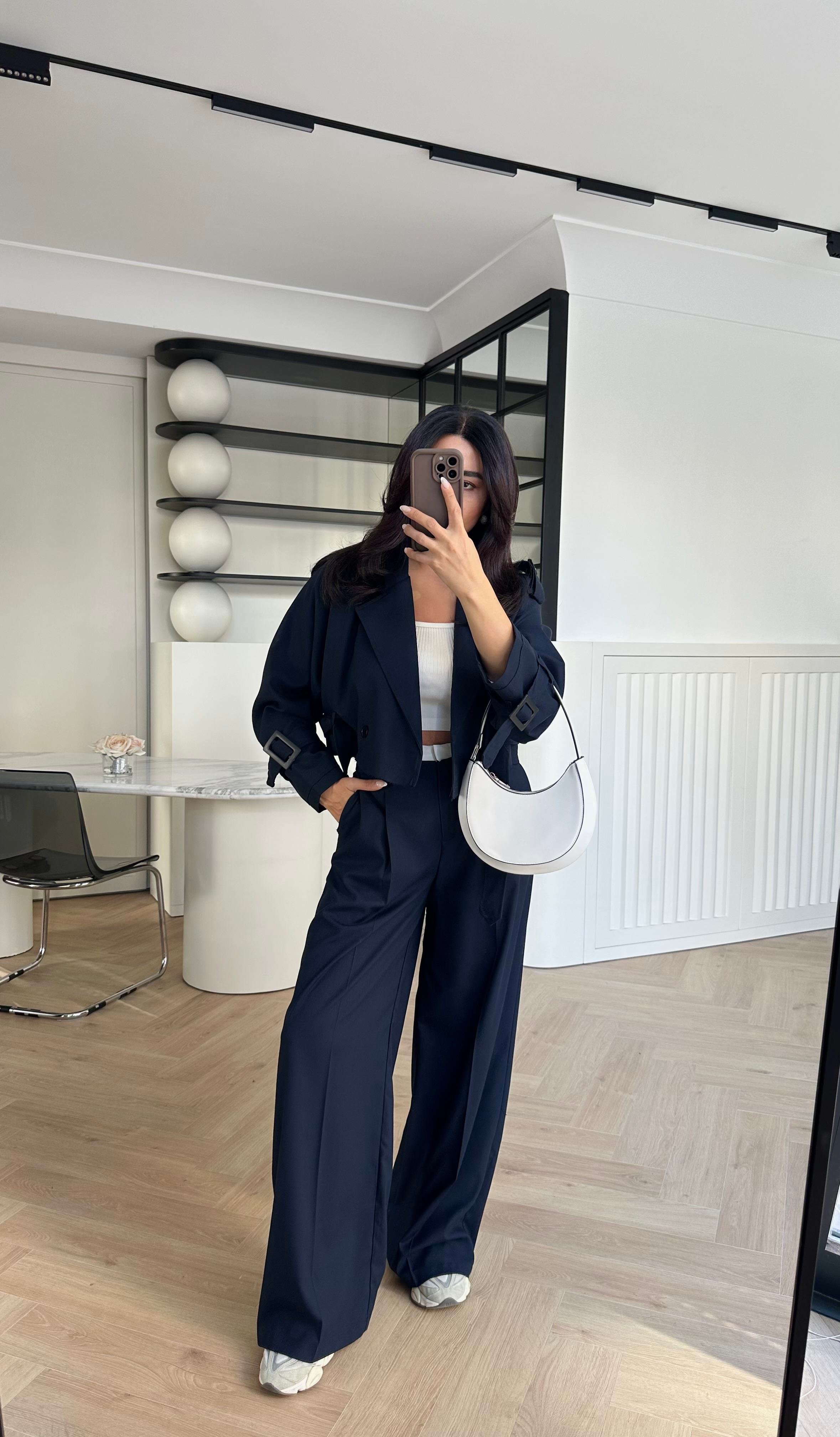 Laci Bel Detaylı Premium Palazzo Pantolon