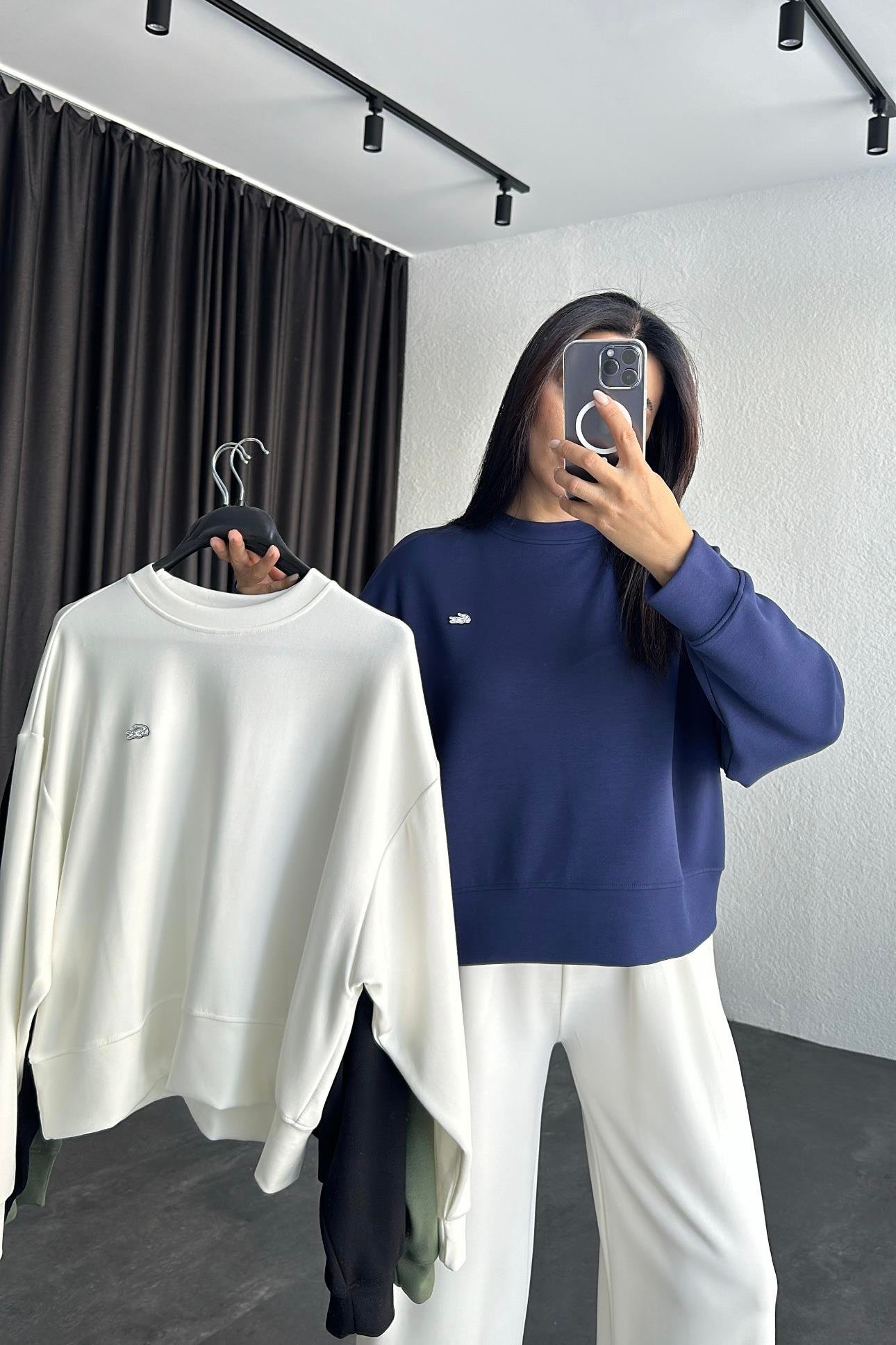 Laci Modal Kumaş Logolu Sweatshirt 