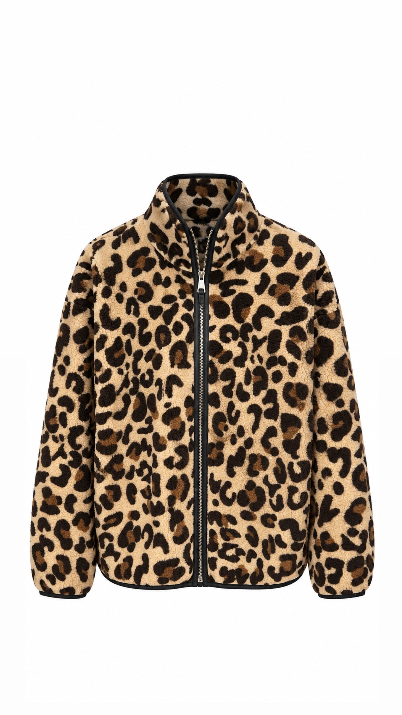 LEOPAR DESENLİ POLAR CEKET 