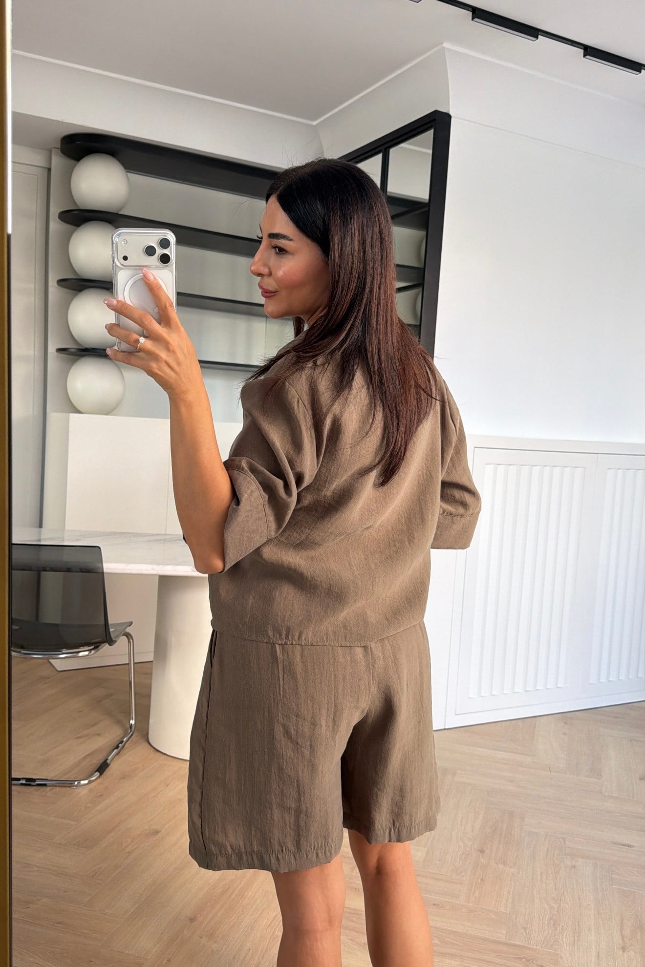 MARKA MODEL KETEN ŞORT GÖMLEK TAKIM HAKİ