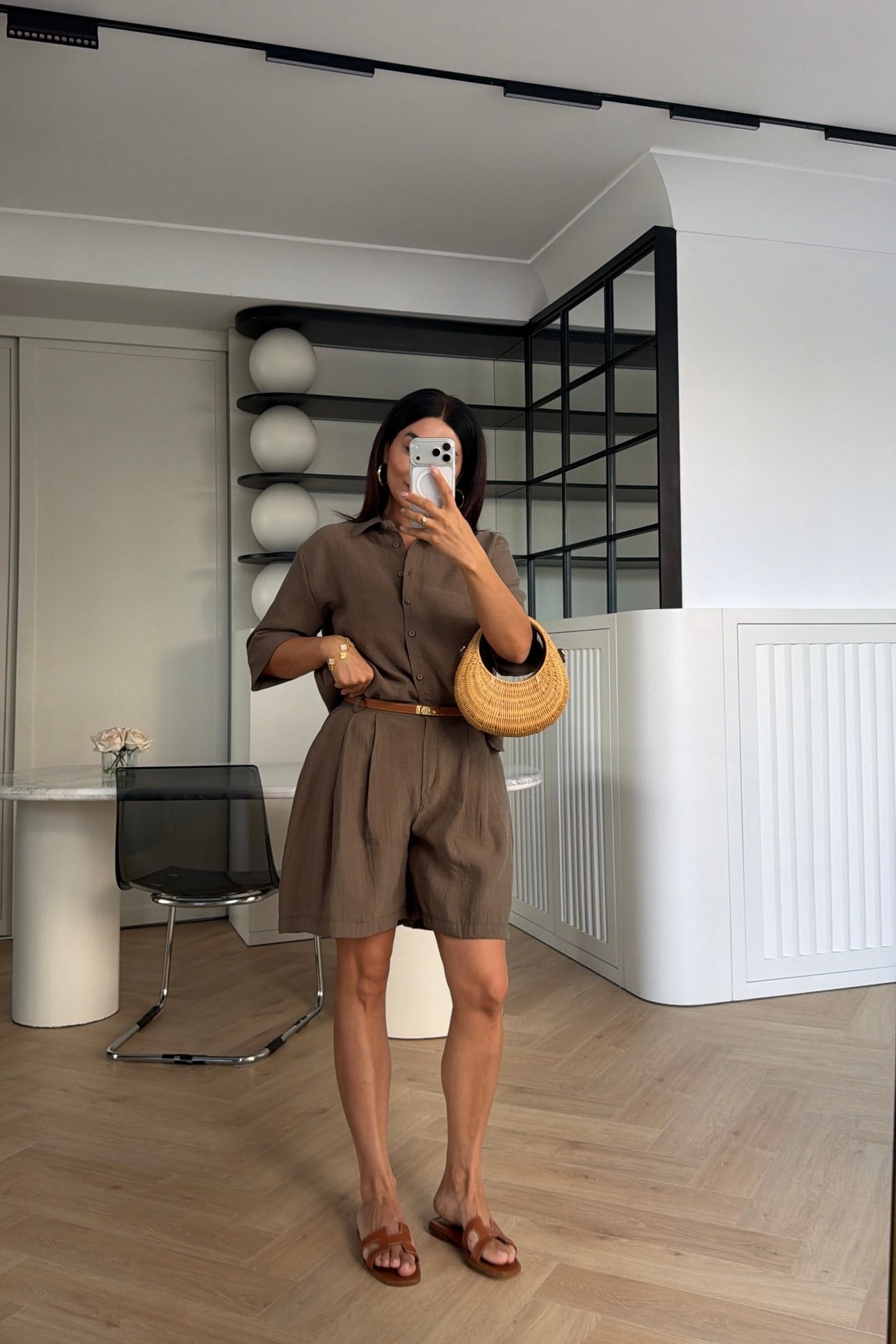 MARKA MODEL KETEN ŞORT GÖMLEK TAKIM HAKİ