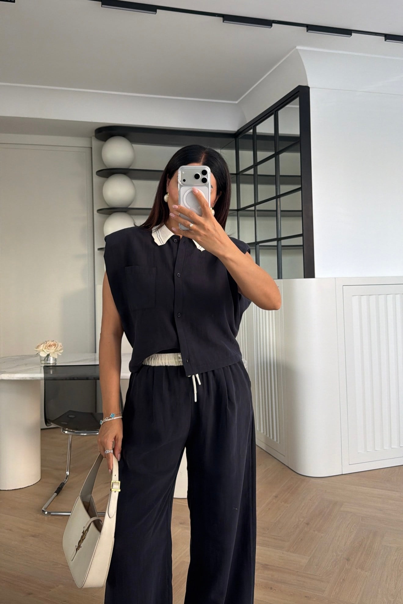 MARKA MODEL TRİKO YAKA VATKALI TAKIM LACİVERT 