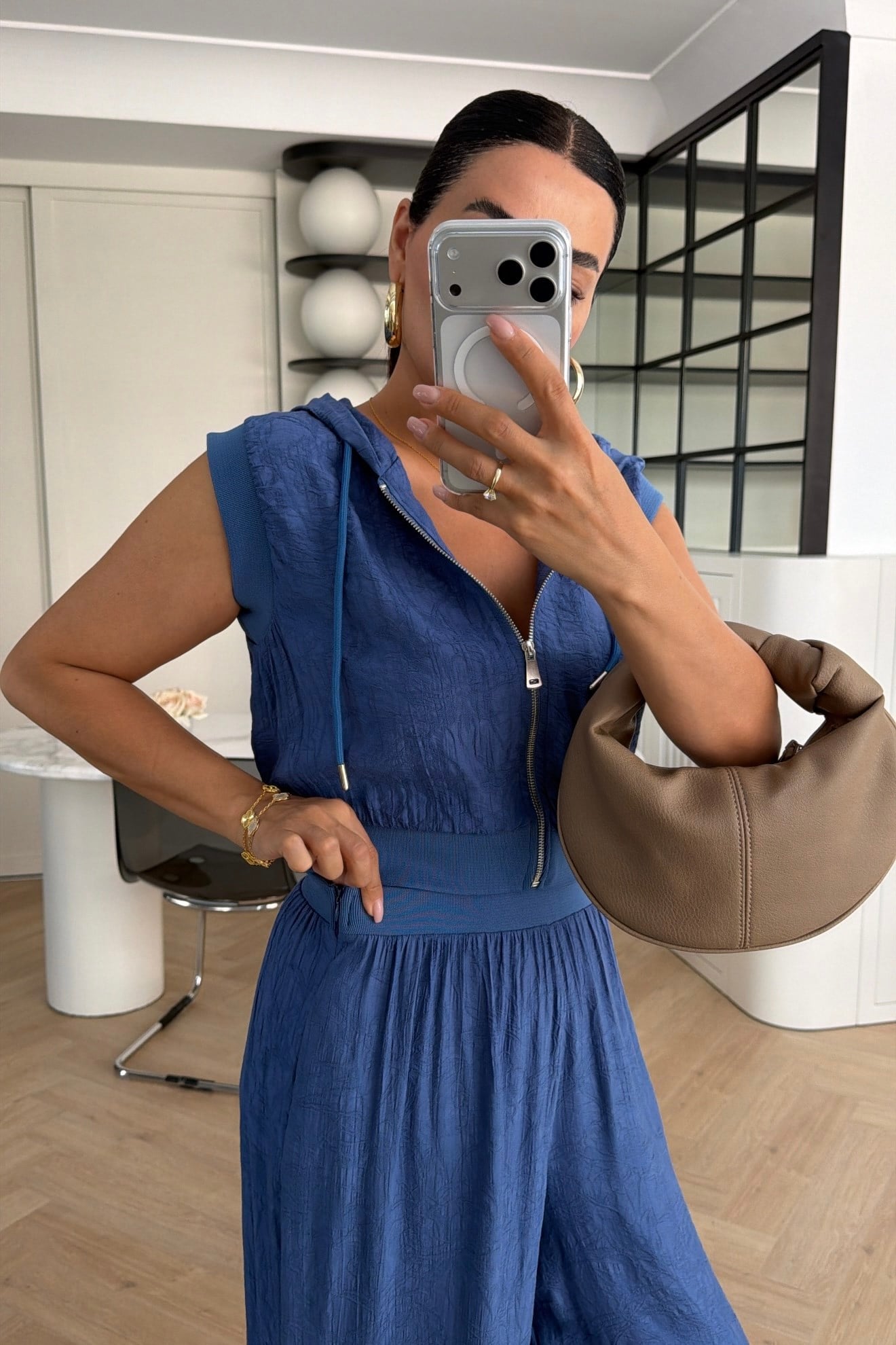 MARKA MODEL YELEK ŞALVAR PANTOLON TAKIM MAVİ 