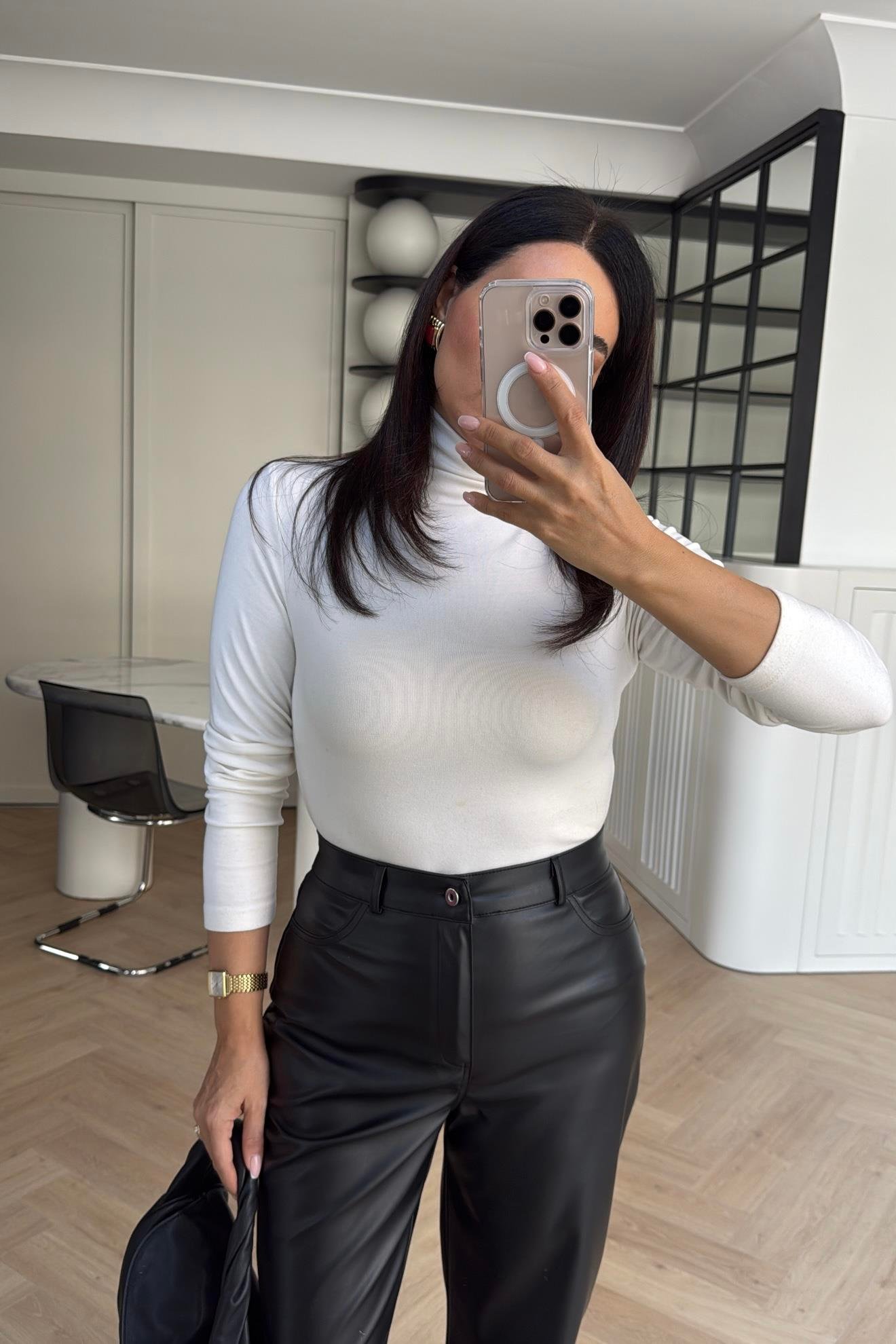 MARKA MODEL YÜKSEL BEL DERİ PANTOLON