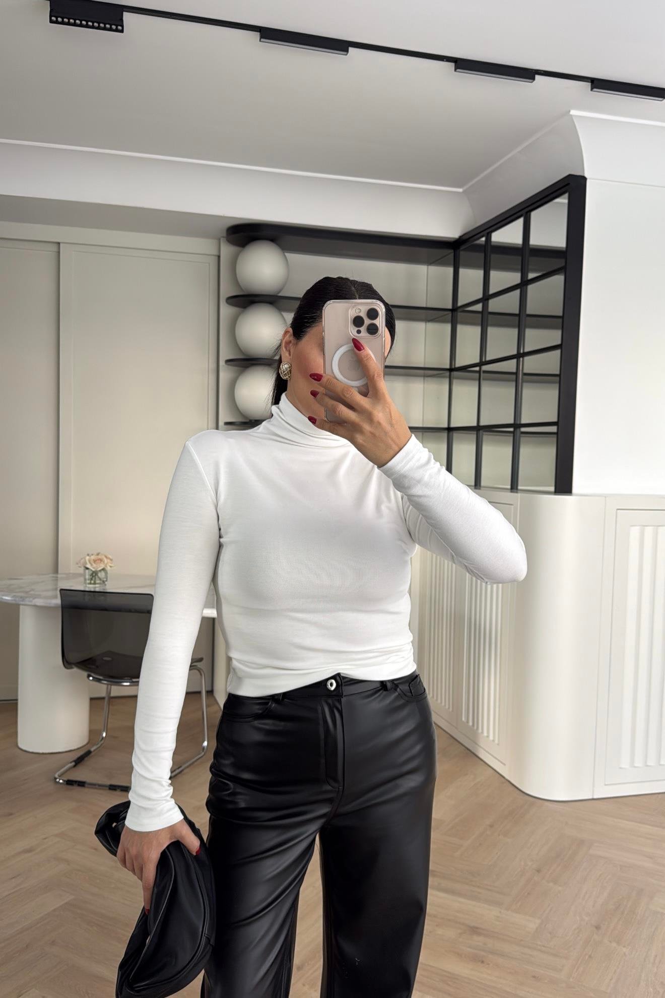 MASSİ MODEL BALIKÇI YAKA BLUZ EKRU