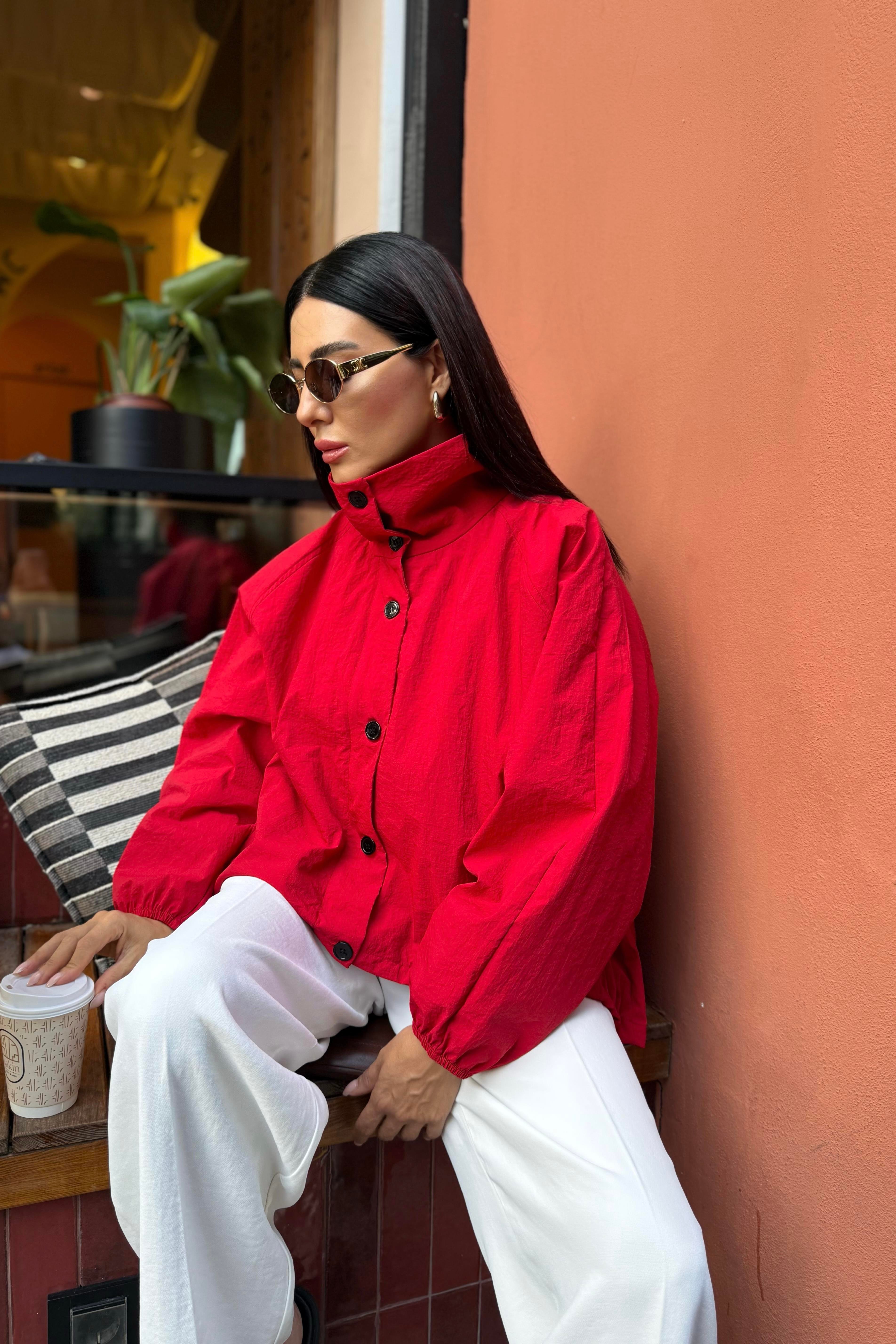 MASSİ MODEL KIRMIZI BOMBER CEKET 