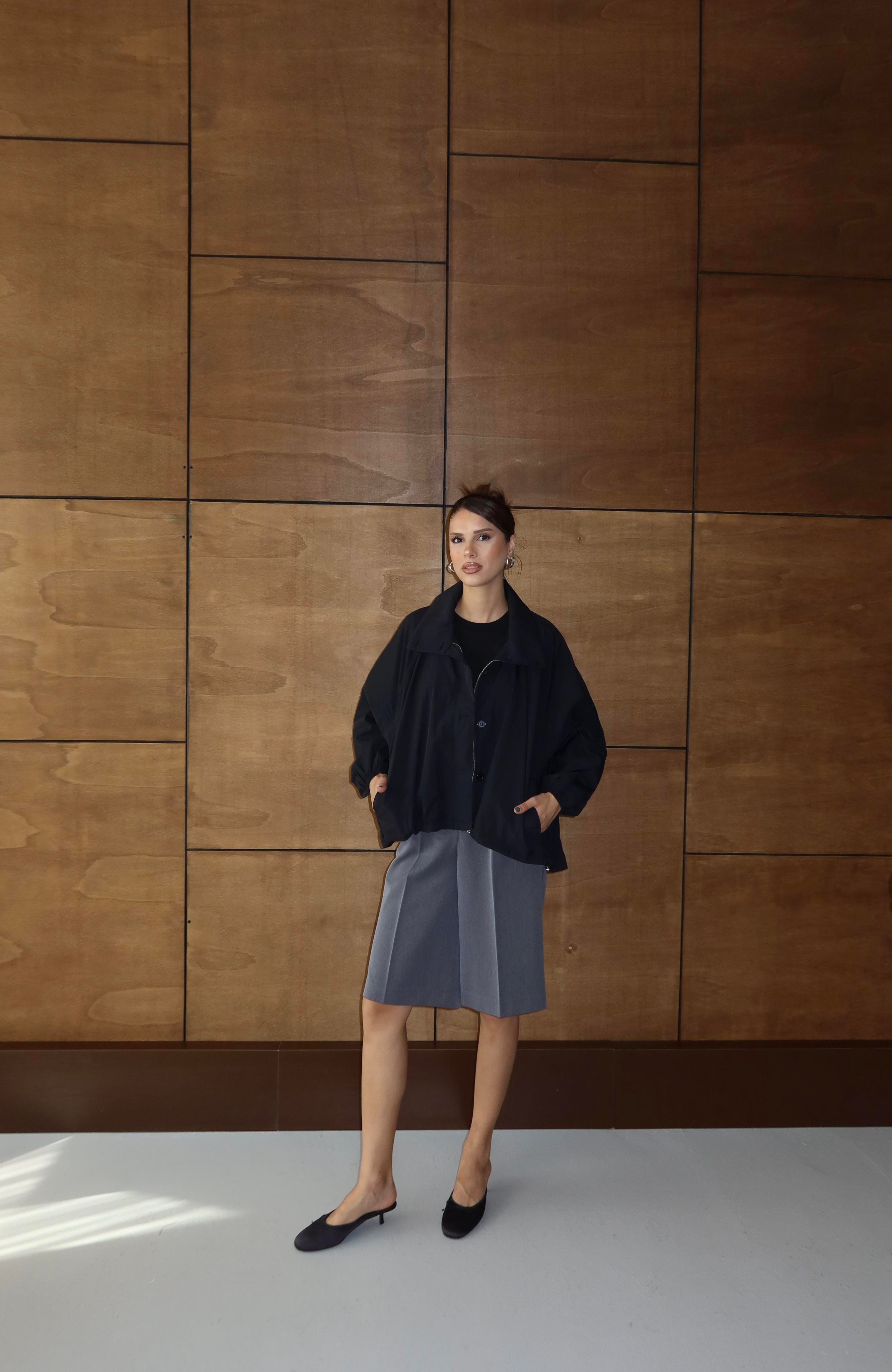 MASSİ MODEL SİYAH BOMBER CEKET