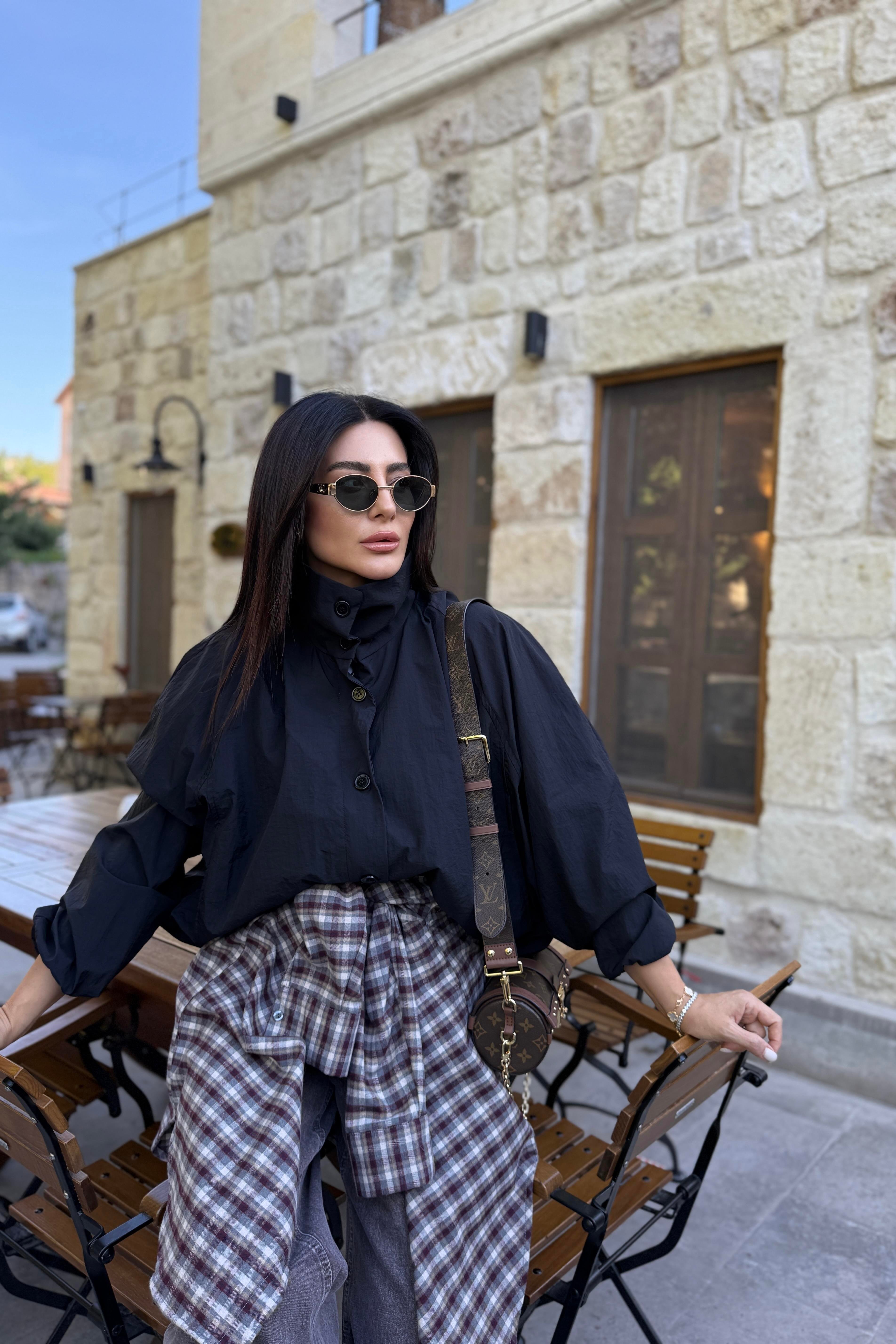 MASSİ MODEL SİYAH BOMBER CEKET