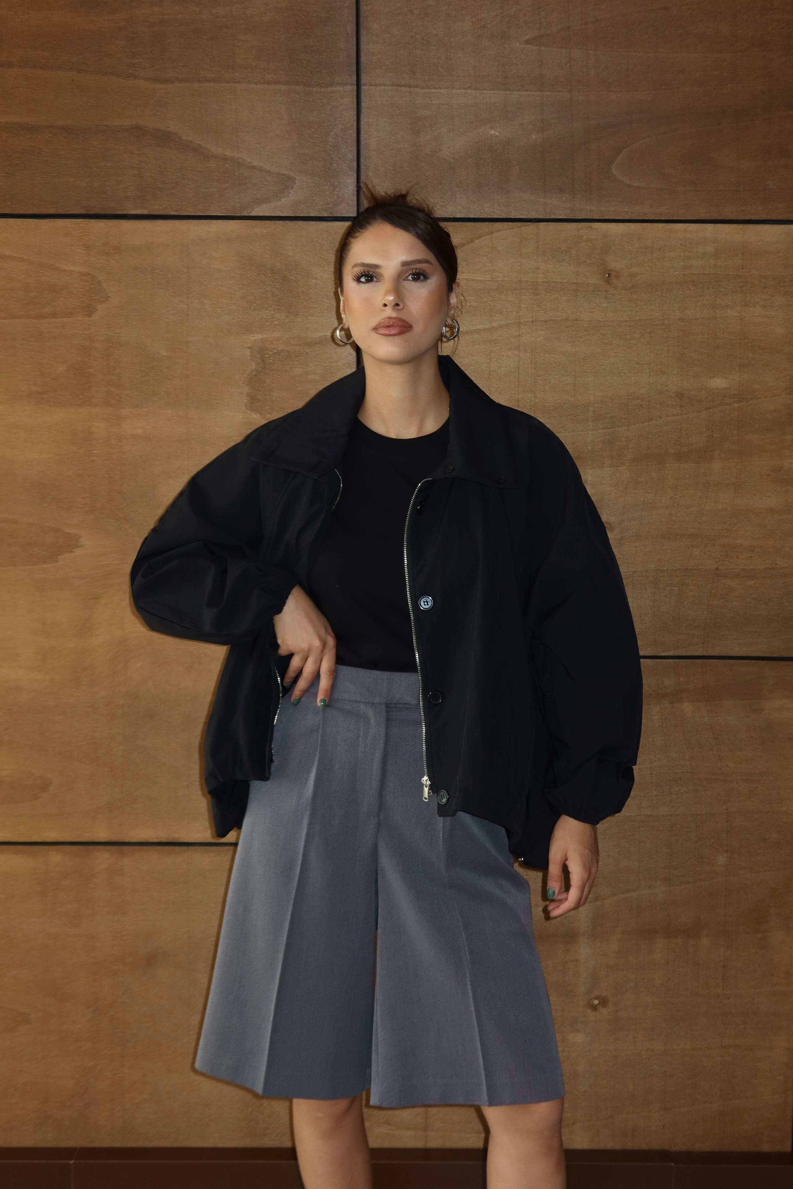 MASSİ MODEL SİYAH BOMBER CEKET