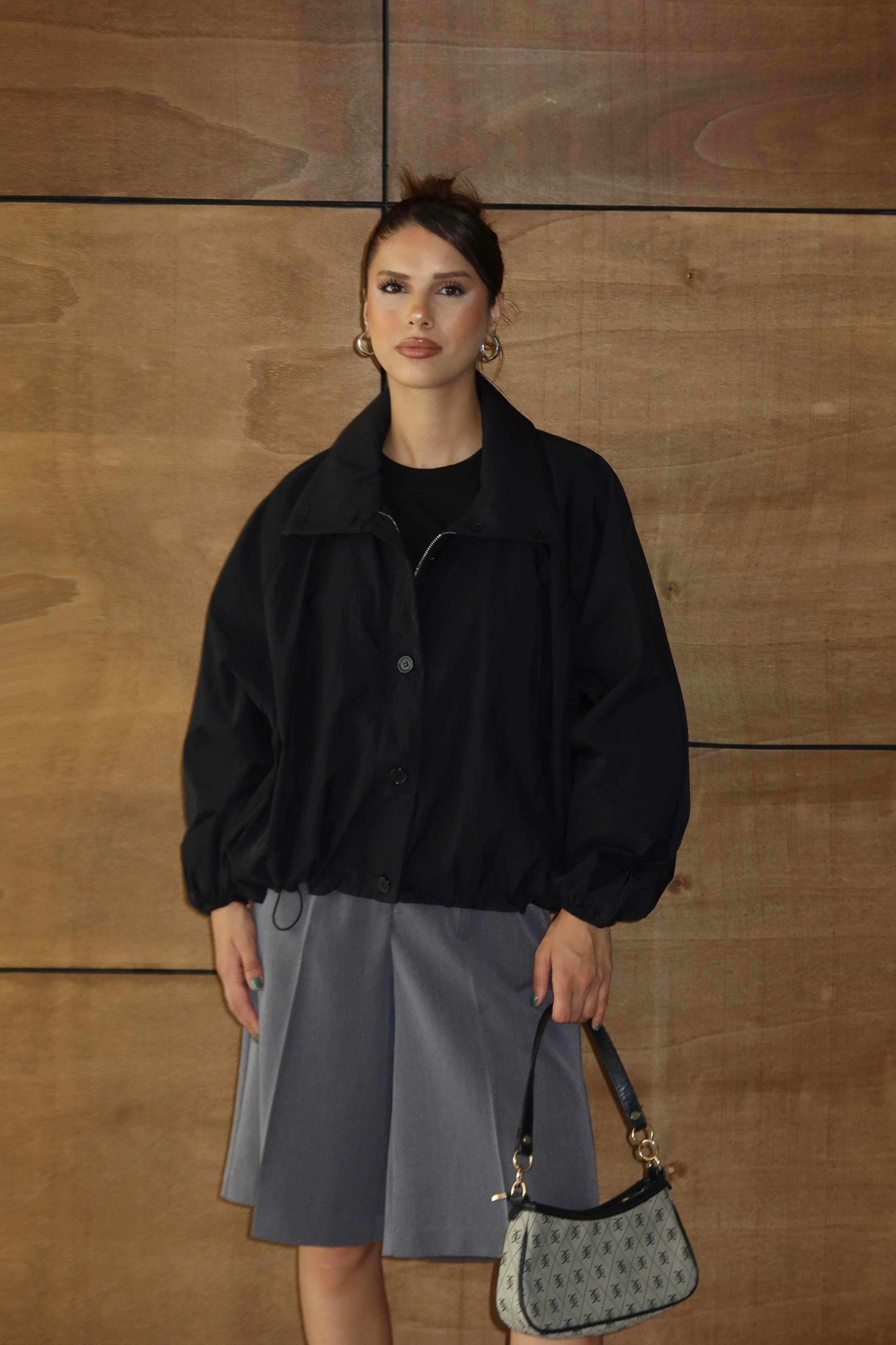 MASSİ MODEL SİYAH BOMBER CEKET