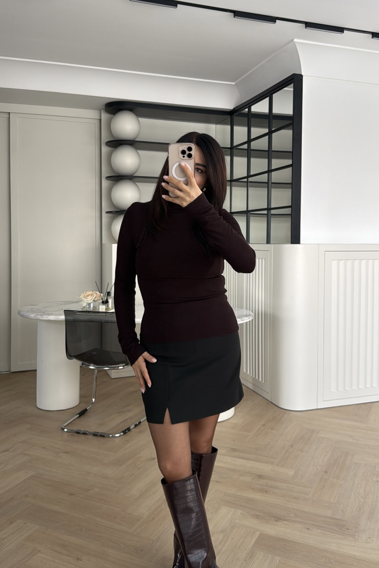 MASSİMO BALIKÇI YAKA MODAL BLUZ KAHVE 