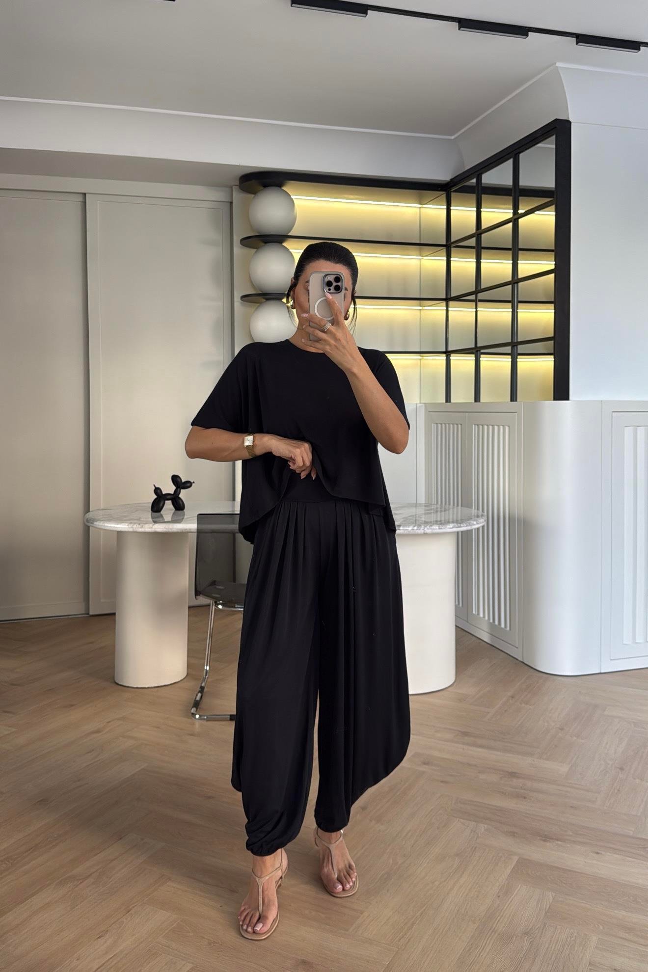 MODAL KUMAŞ ŞALVAR MODEL ANTRASİT TAKIM