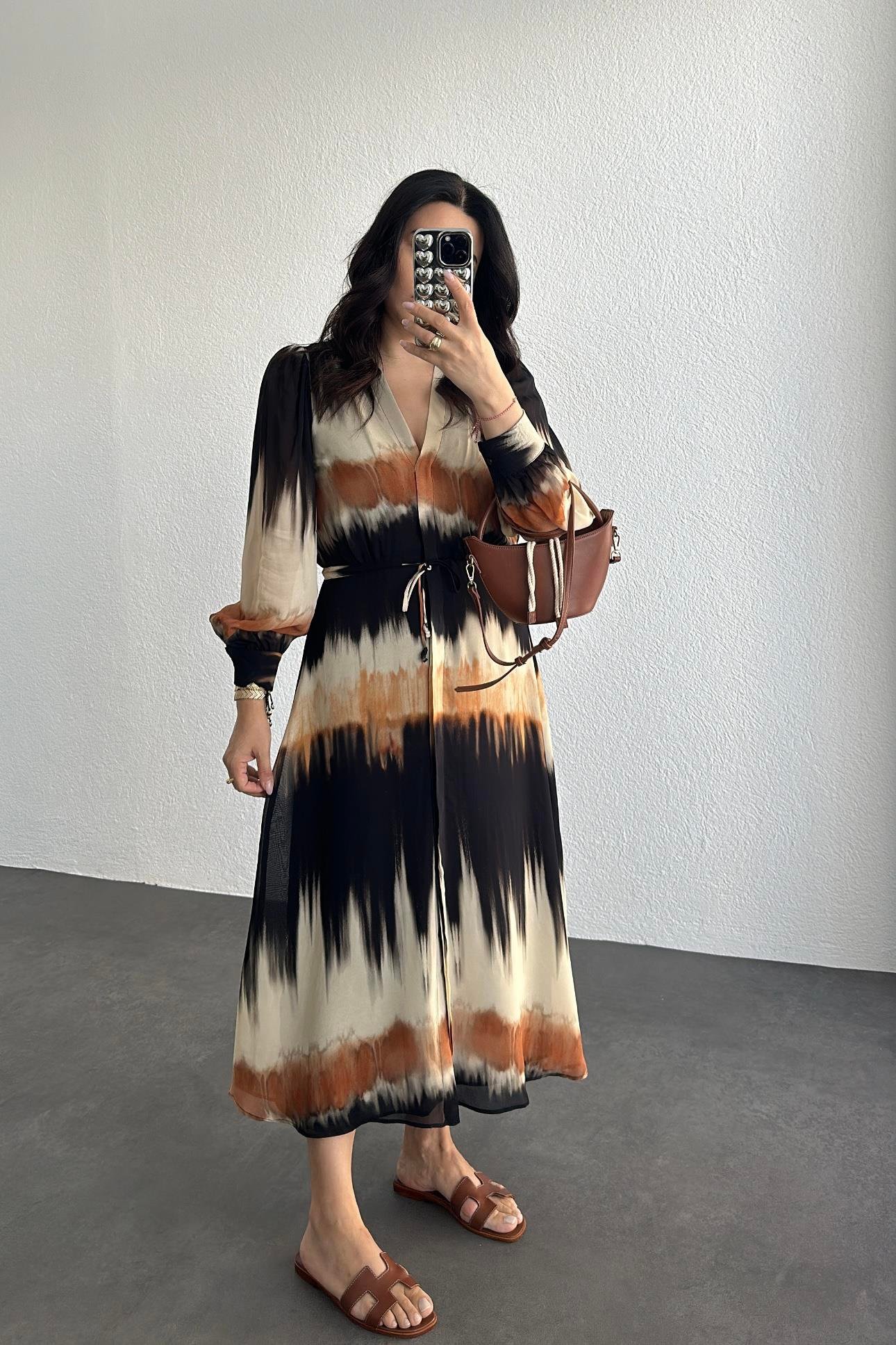 Orijinal marka şifon elbise 