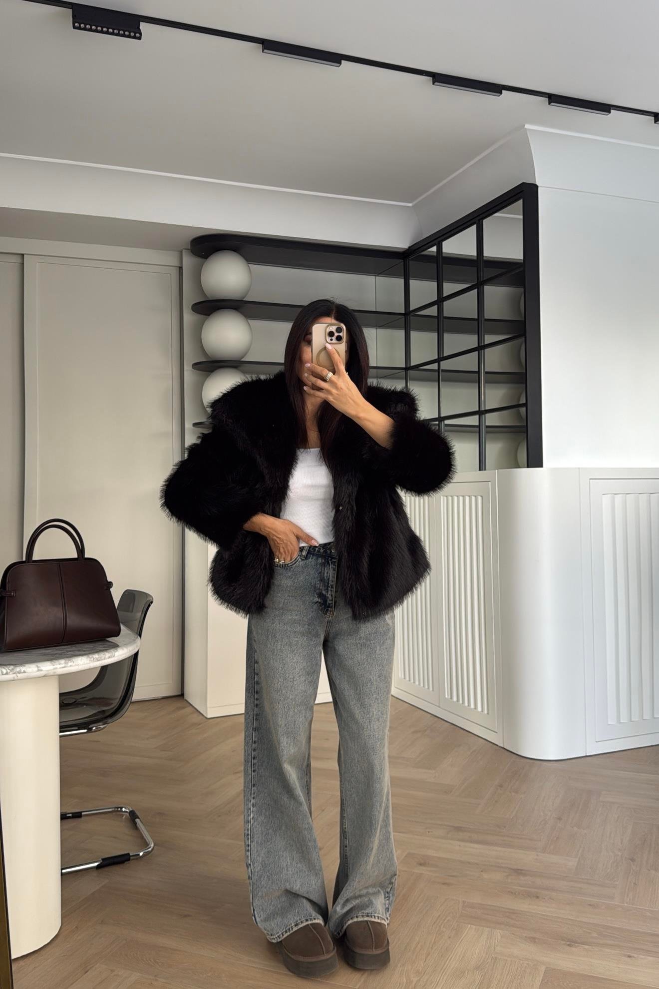 OSLO MODEL SİYAH KÜRK