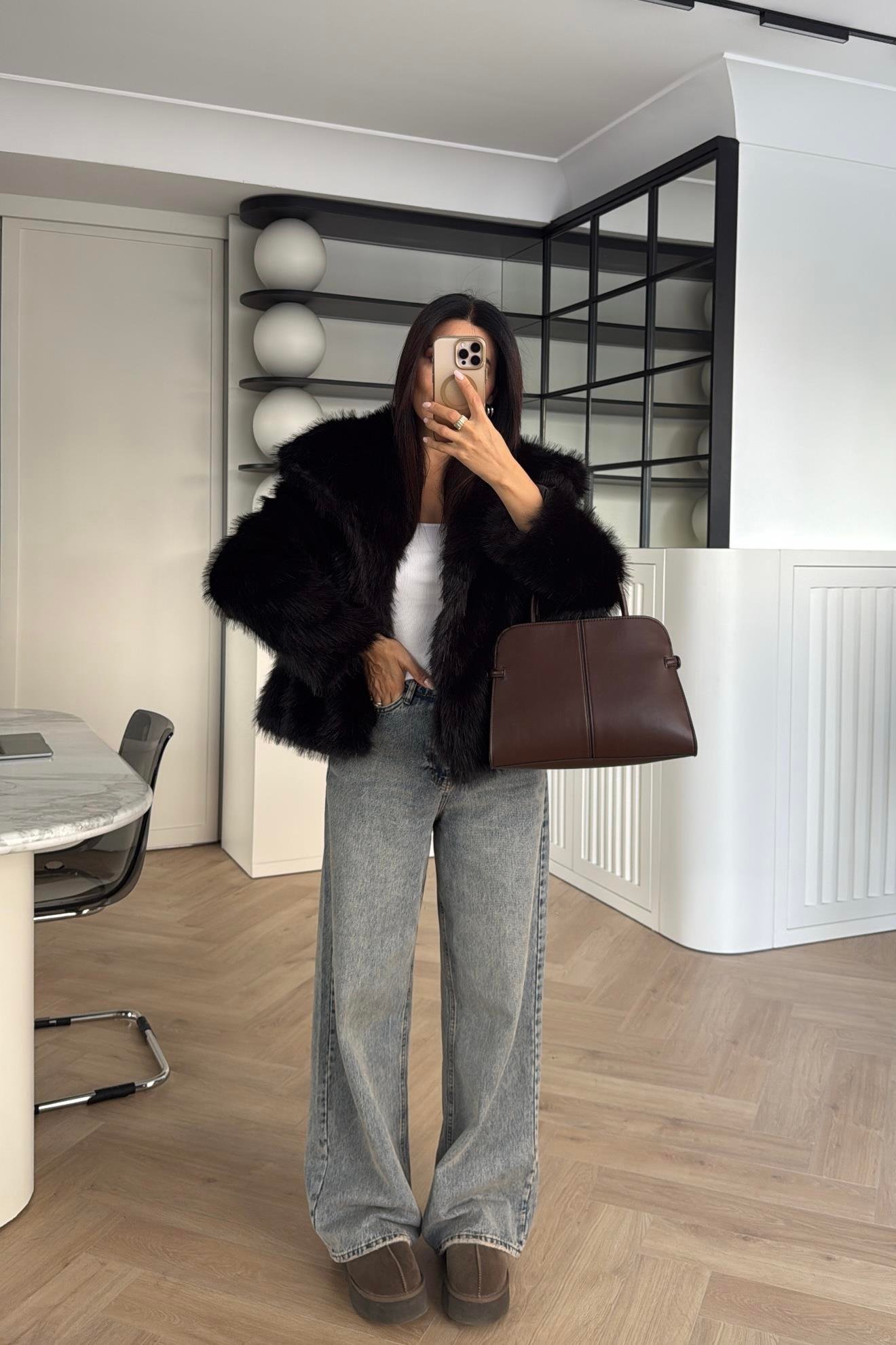 OSLO MODEL SİYAH KÜRK