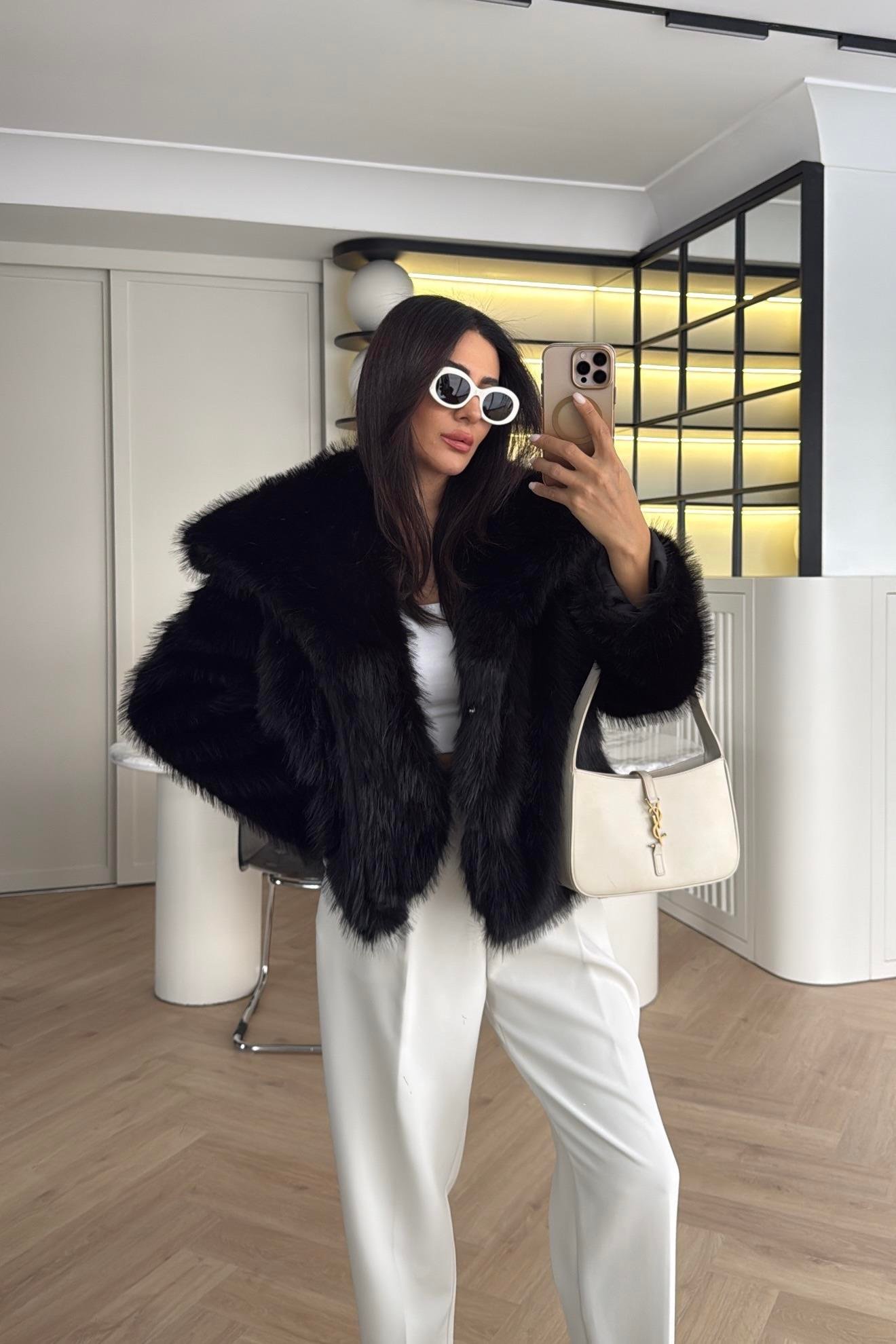 OSLO MODEL SİYAH KÜRK