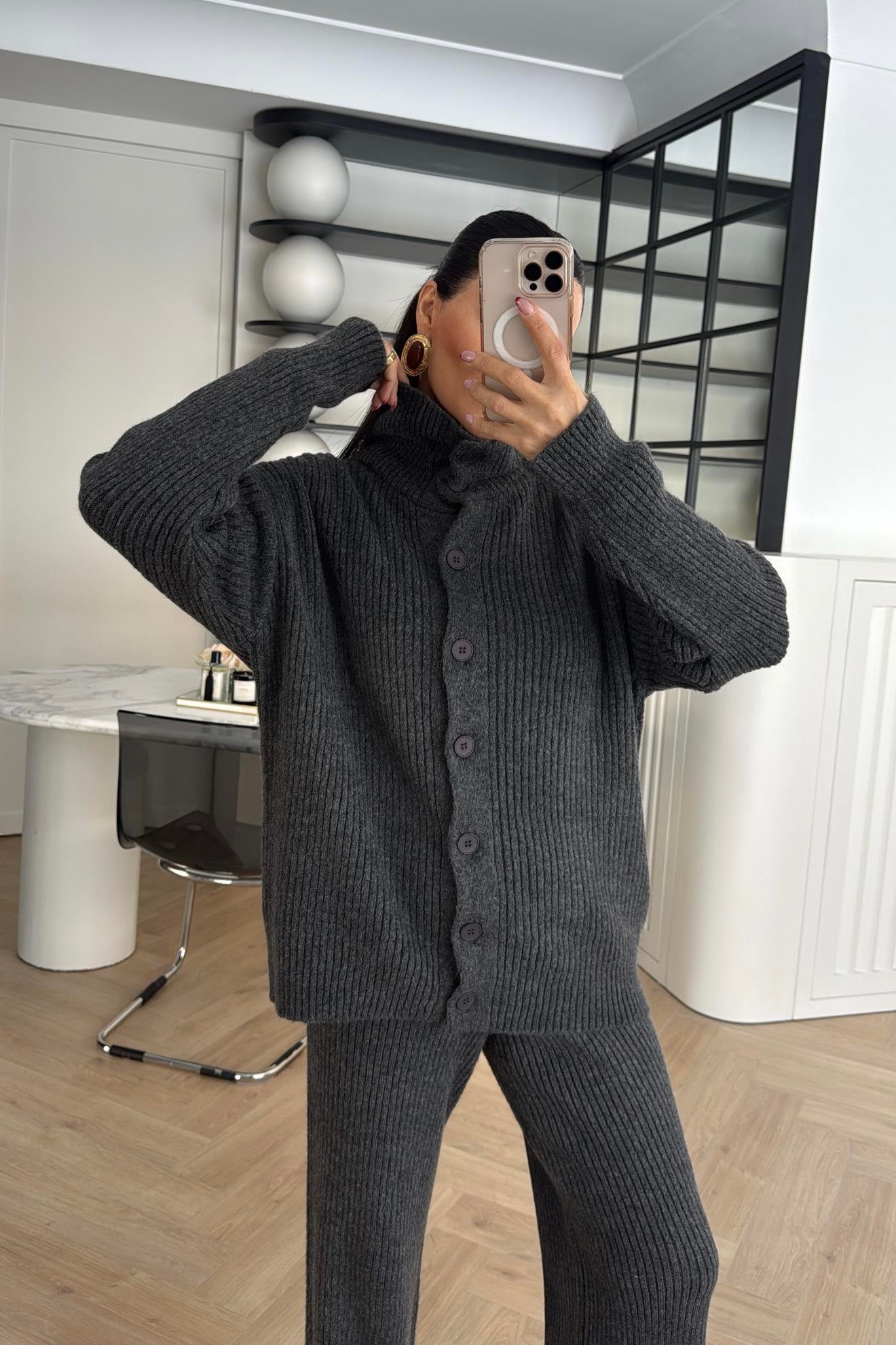 PANTOLONLU TRİKO TAKIM GRİ 