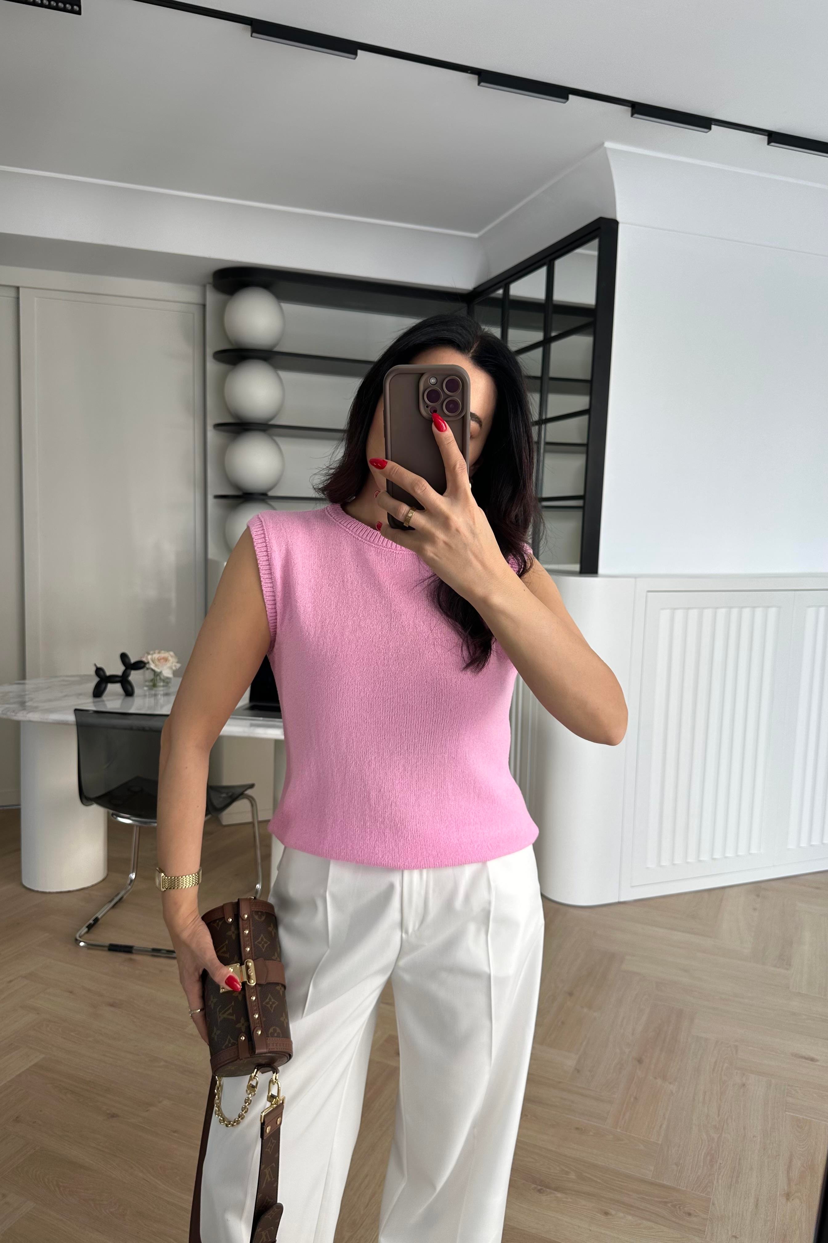 Pembe Kolsuz Zara Yazlık Triko