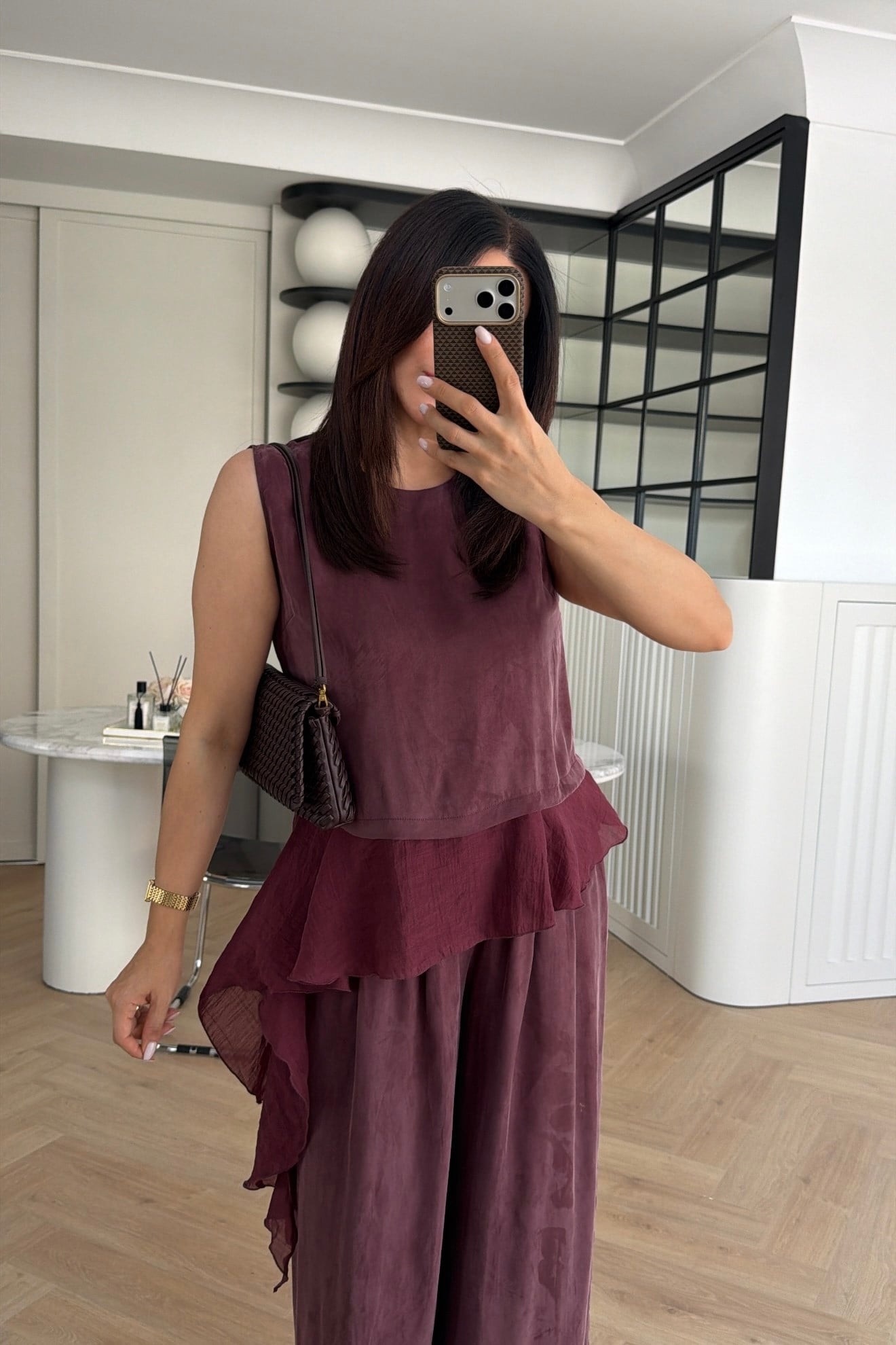 PEPLUM DETAYLI TENCEL TAKIM MÜRDÜM 