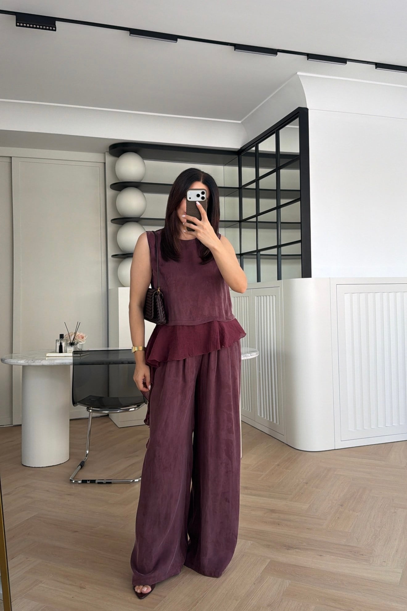 PEPLUM DETAYLI TENCEL TAKIM MÜRDÜM 
