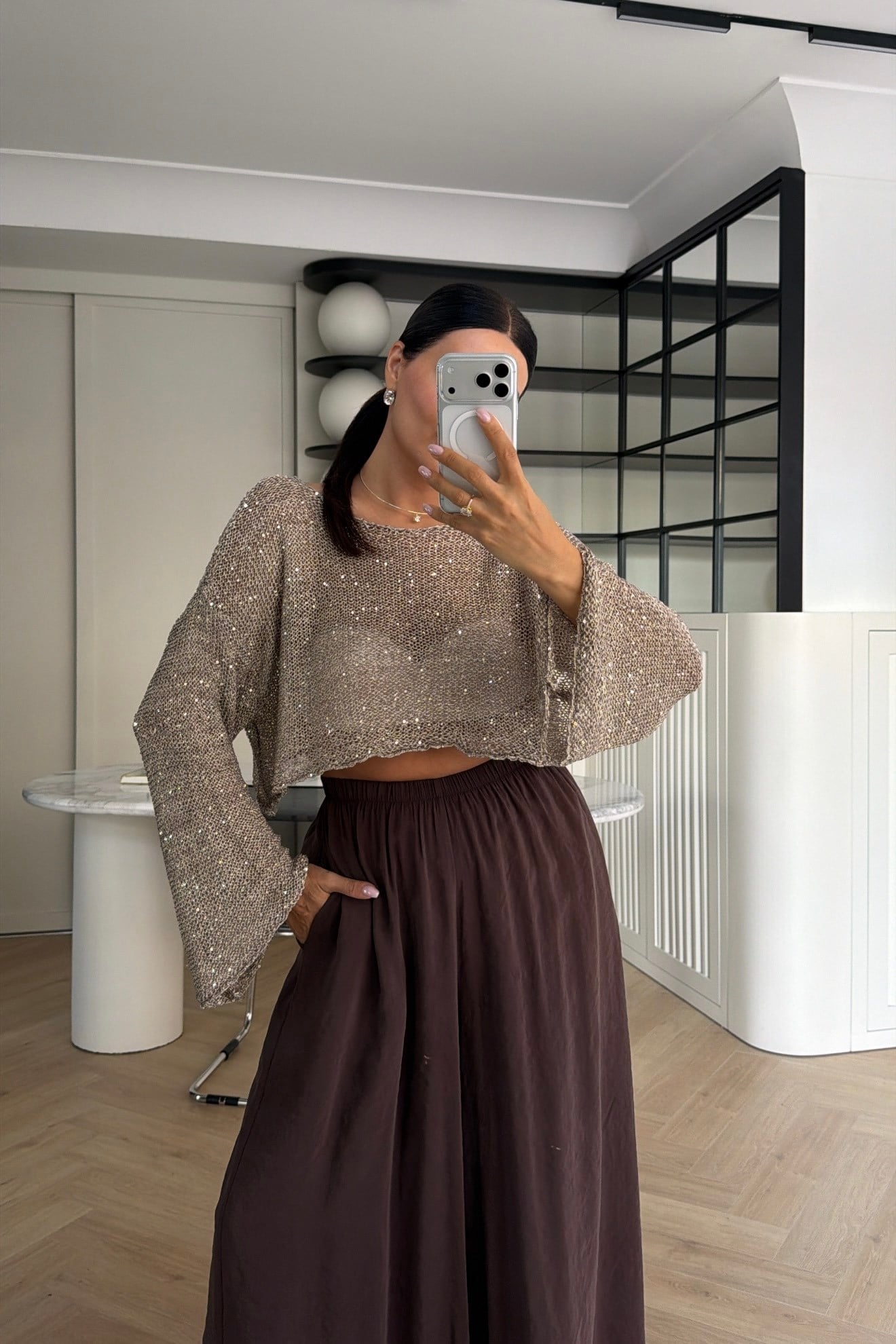 PULLU CROP MERSERİZE TRİKO VİZON 