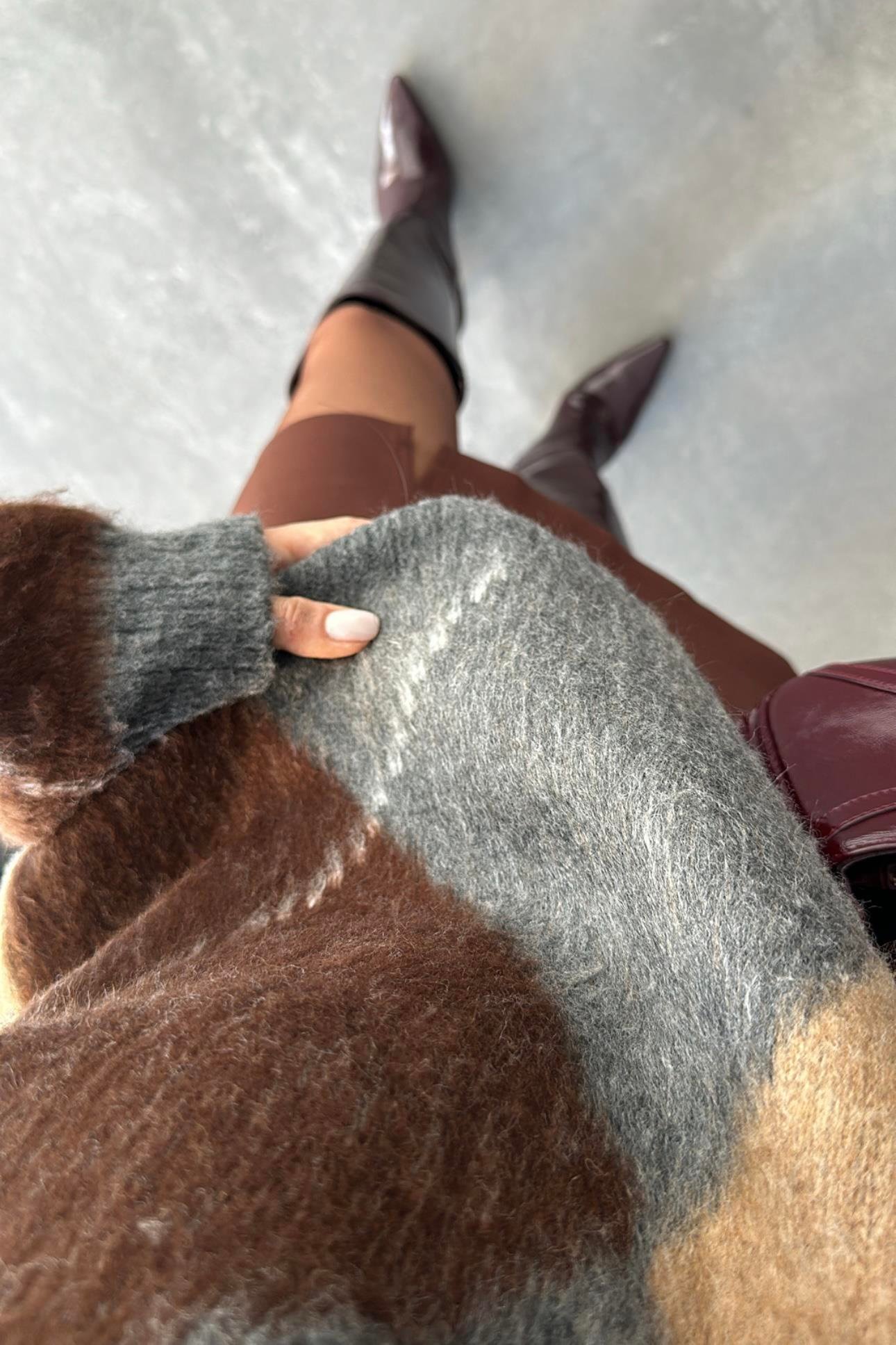 Şardonlu Baklava Desen Marka Model Kazak