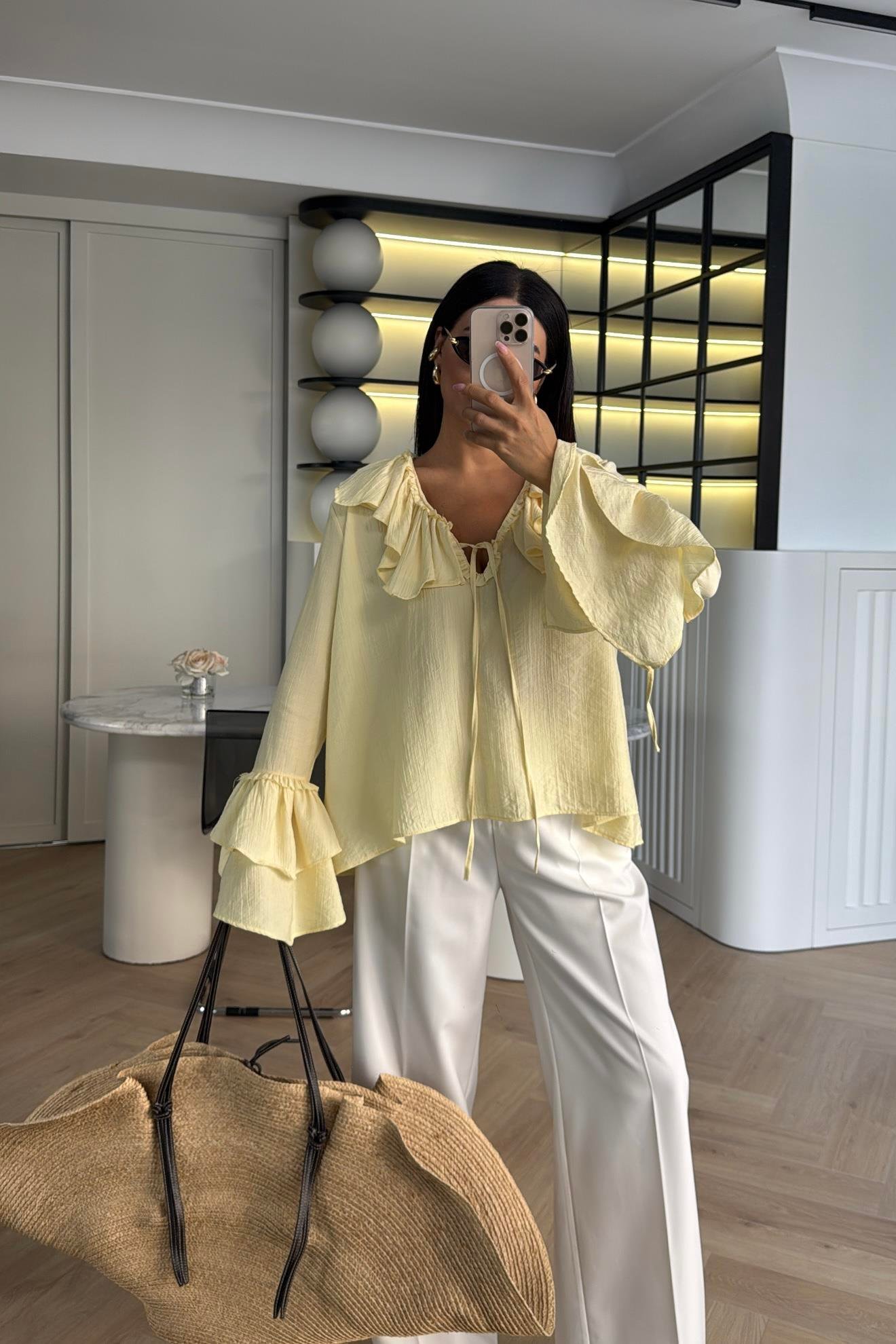 SARI FIRFIRLI SALAŞ GÖMLEK