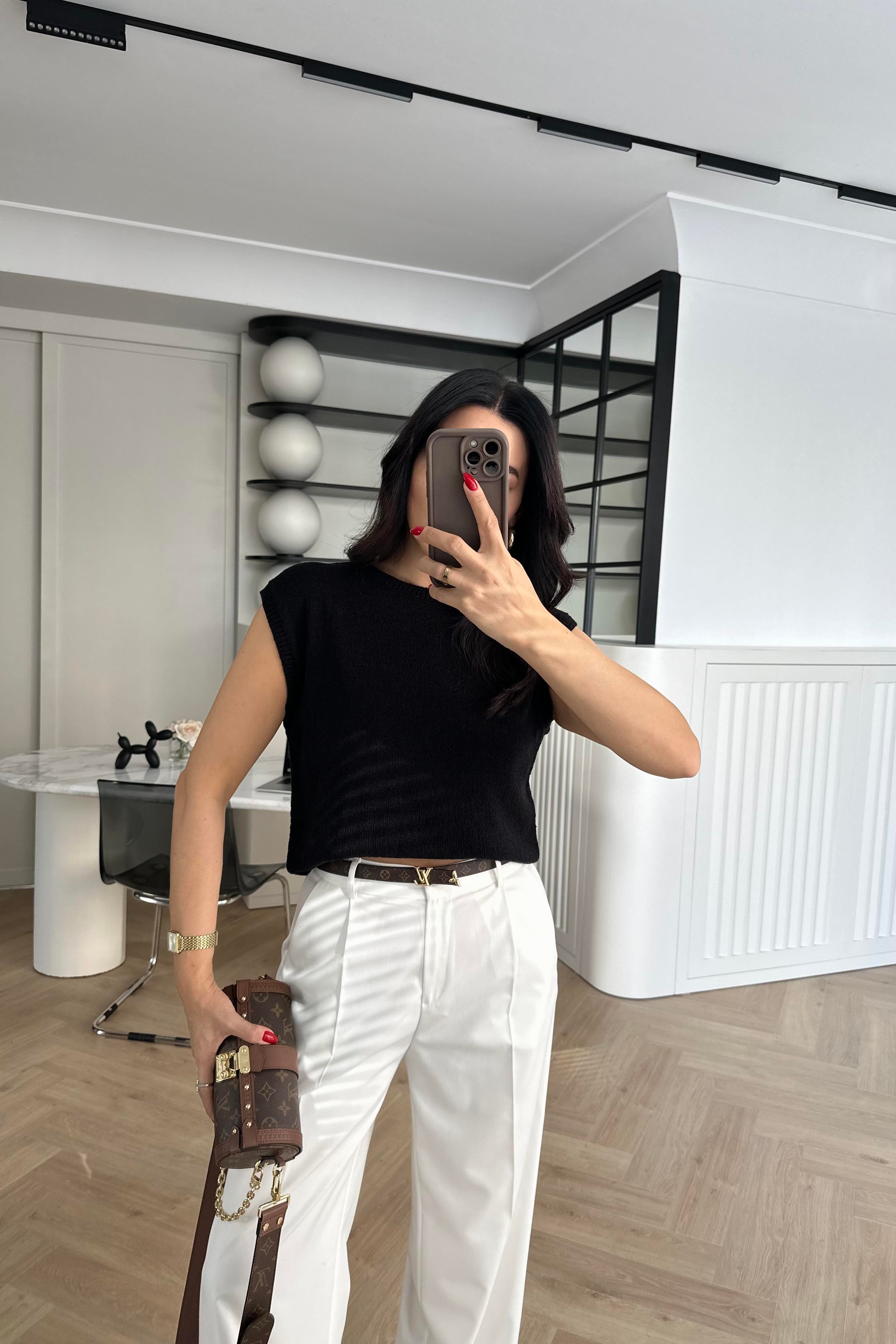 Siyah Kolsuz Zara Yazlık Triko 