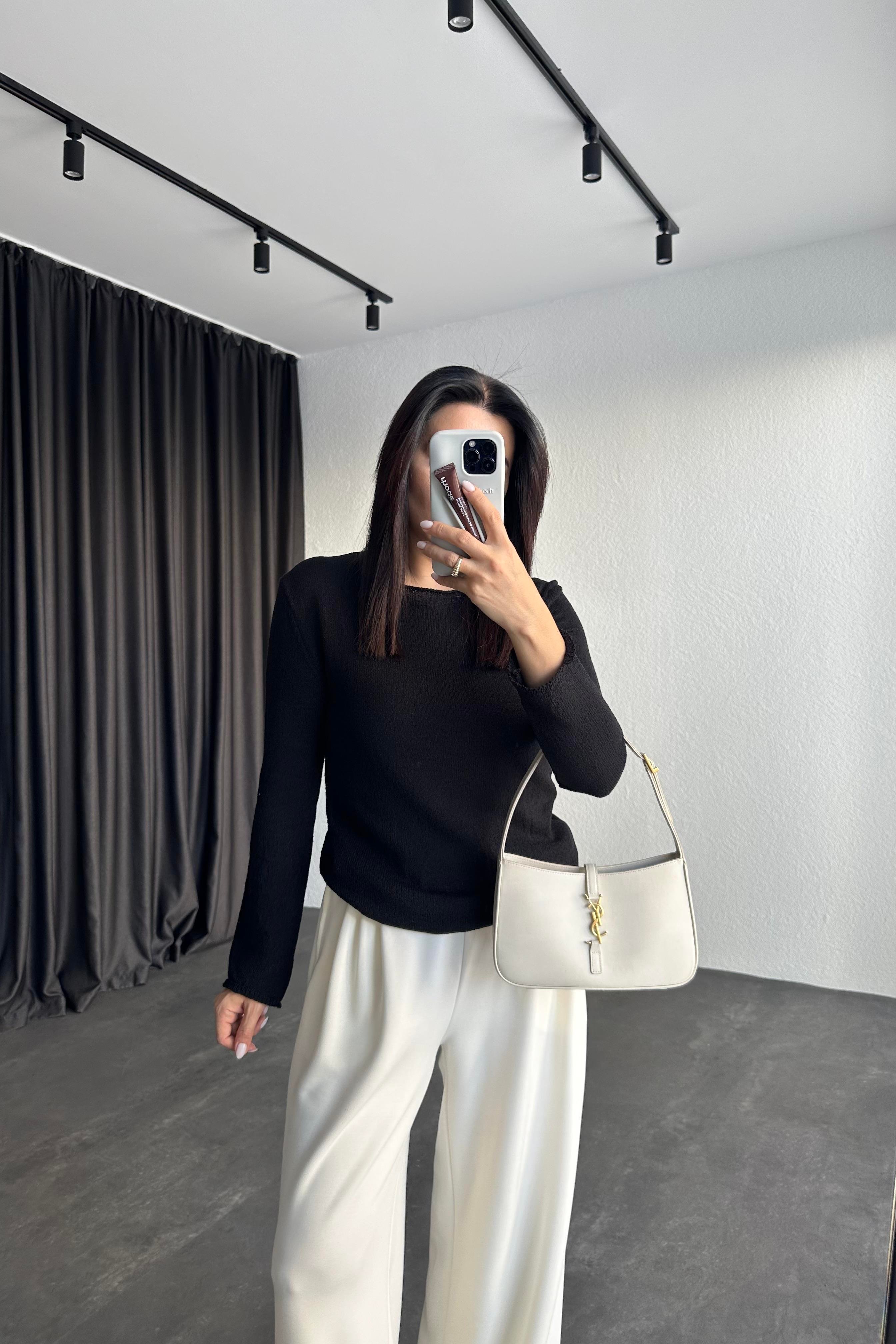 Siyah Renk Massimo Basic Triko