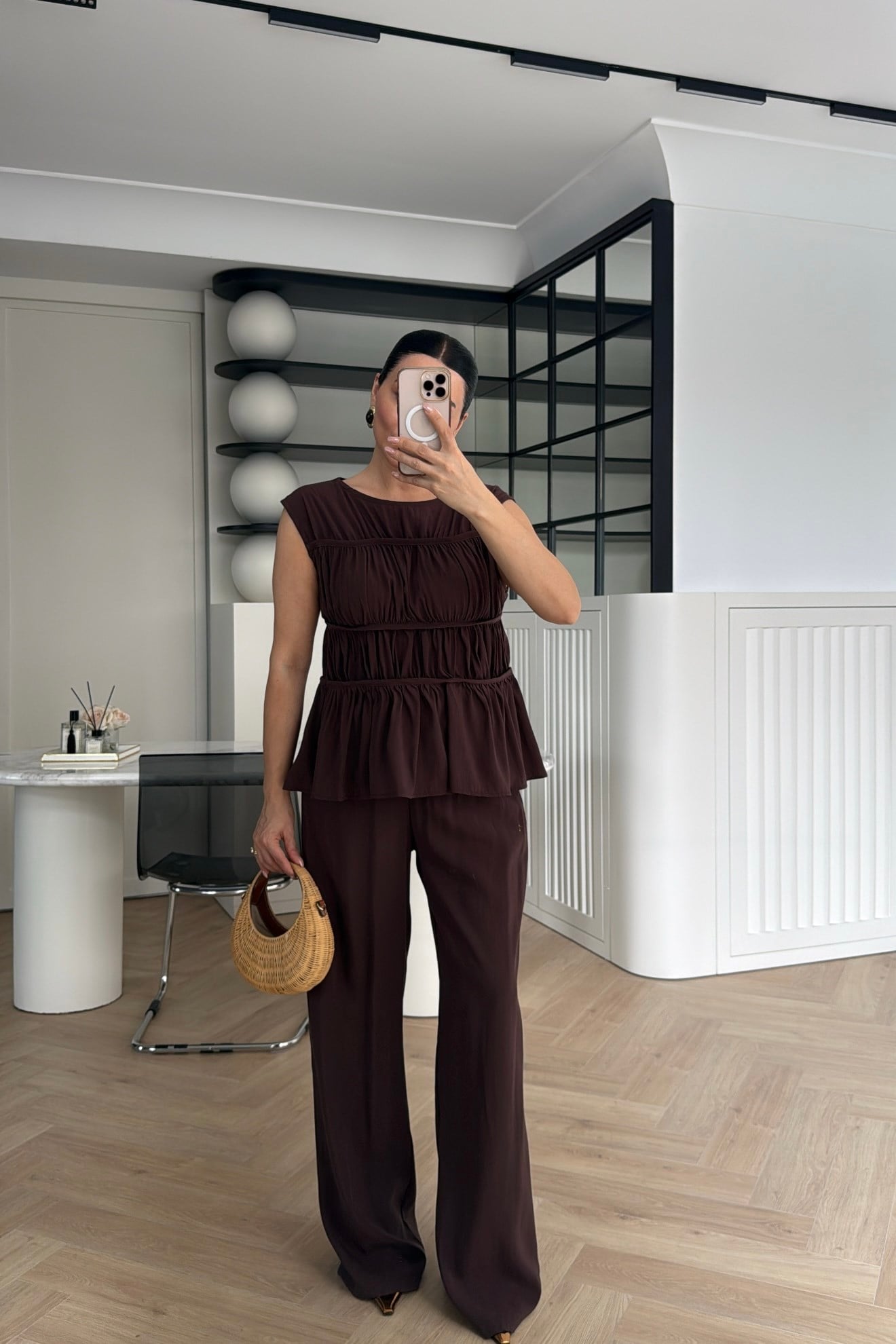 TENCEL NERVÜRLÜ TAKIM KAHVE