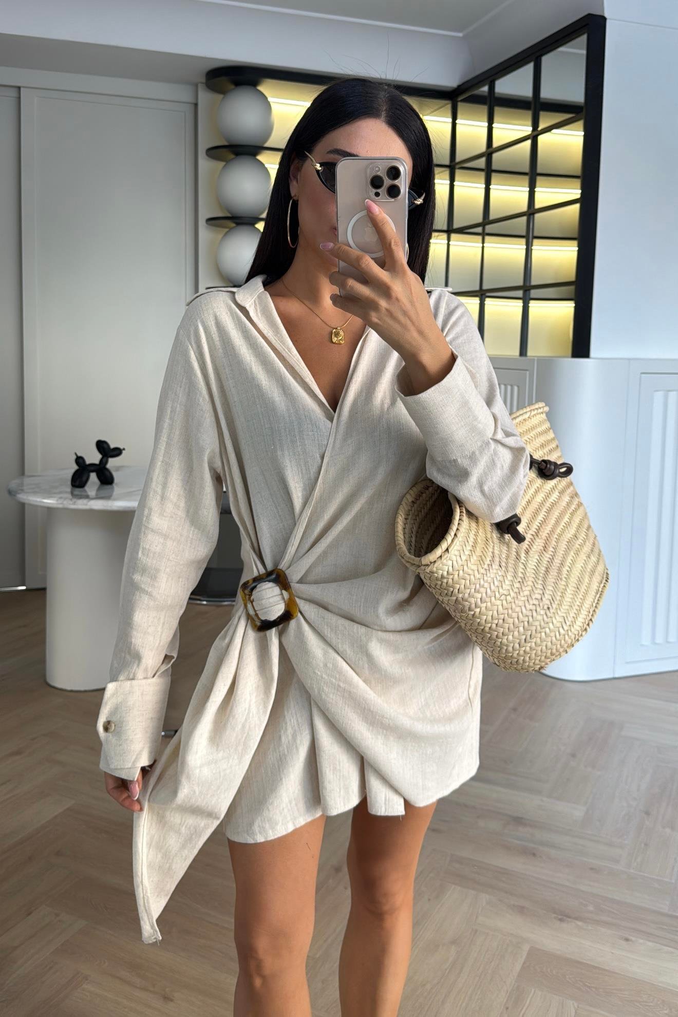 TOKALI NATURAL GÖMLEK ELBİSE