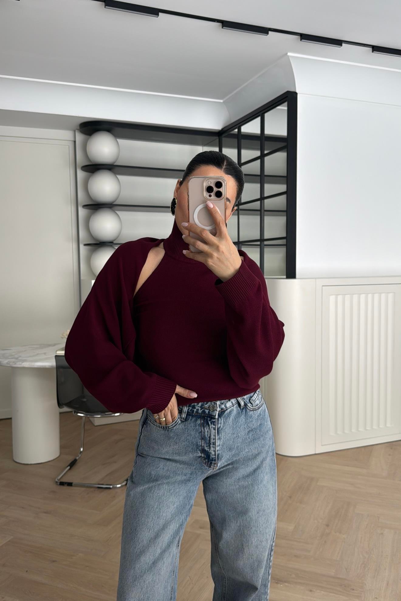 TRİKO BOLERO TAKIM BORDO 