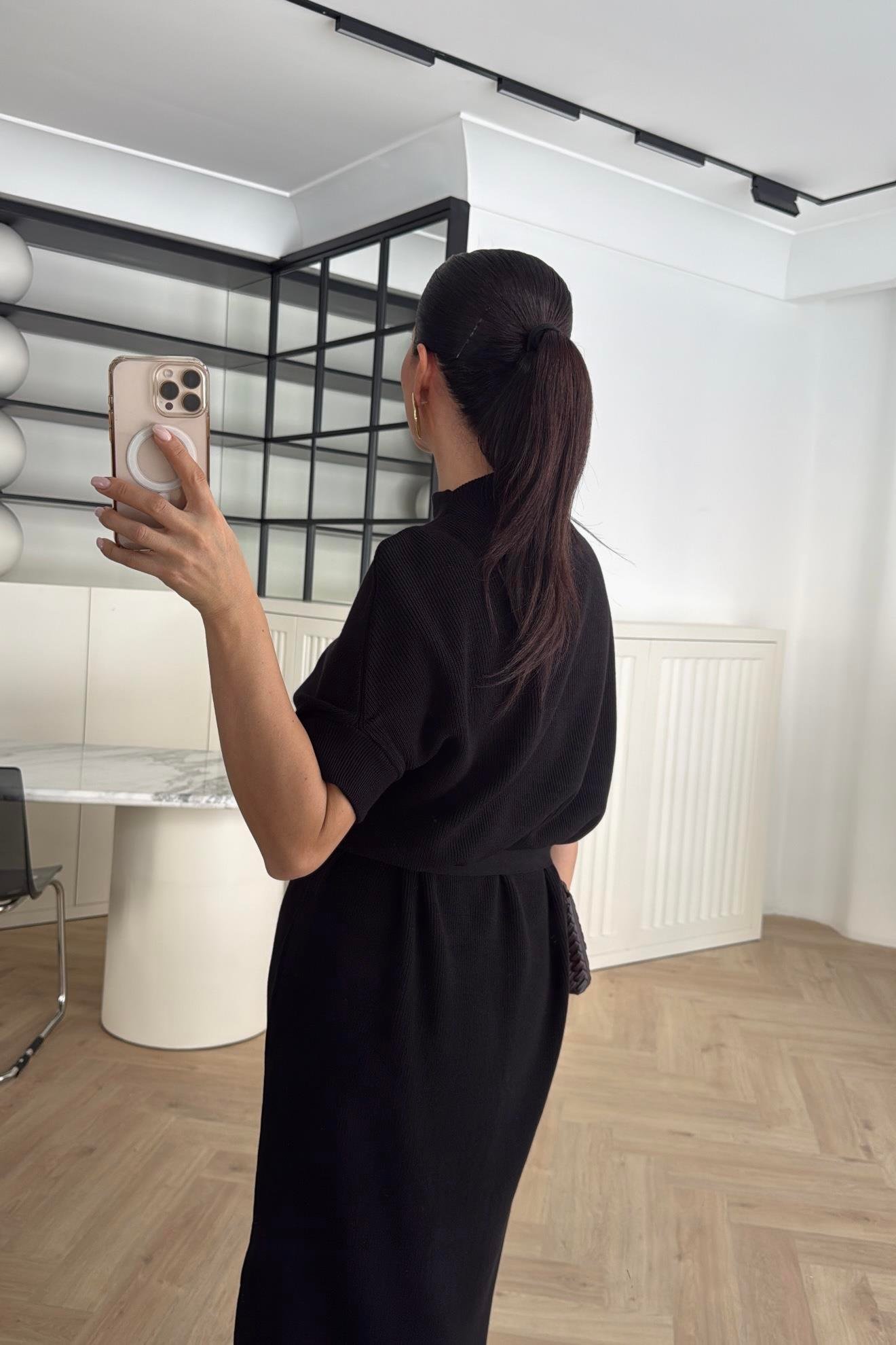 TRİKO ELBİSE SİYAH 