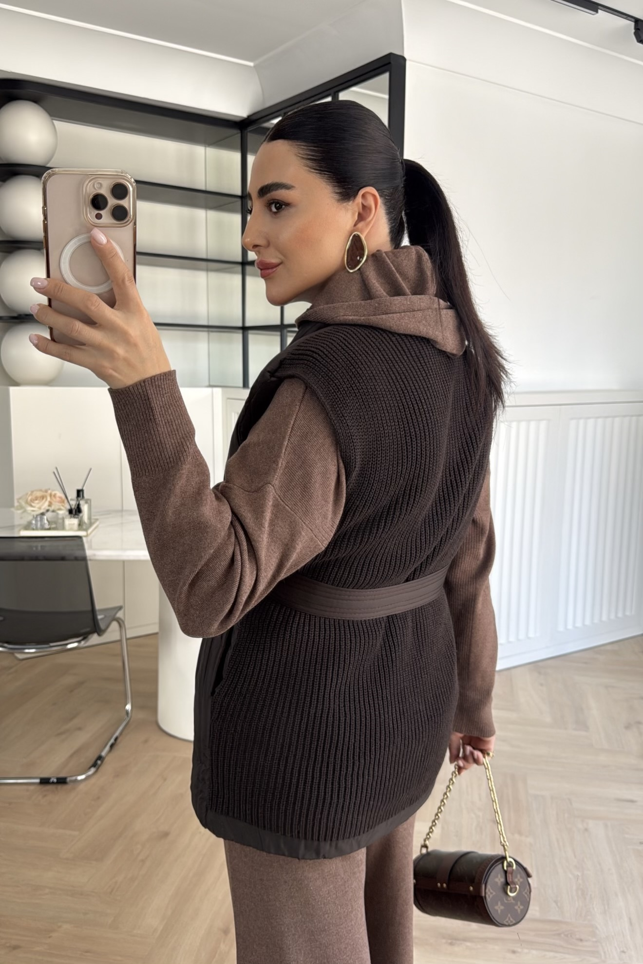 URBAN TRİKOLU ŞİŞME YELEK ACI KAHVE 