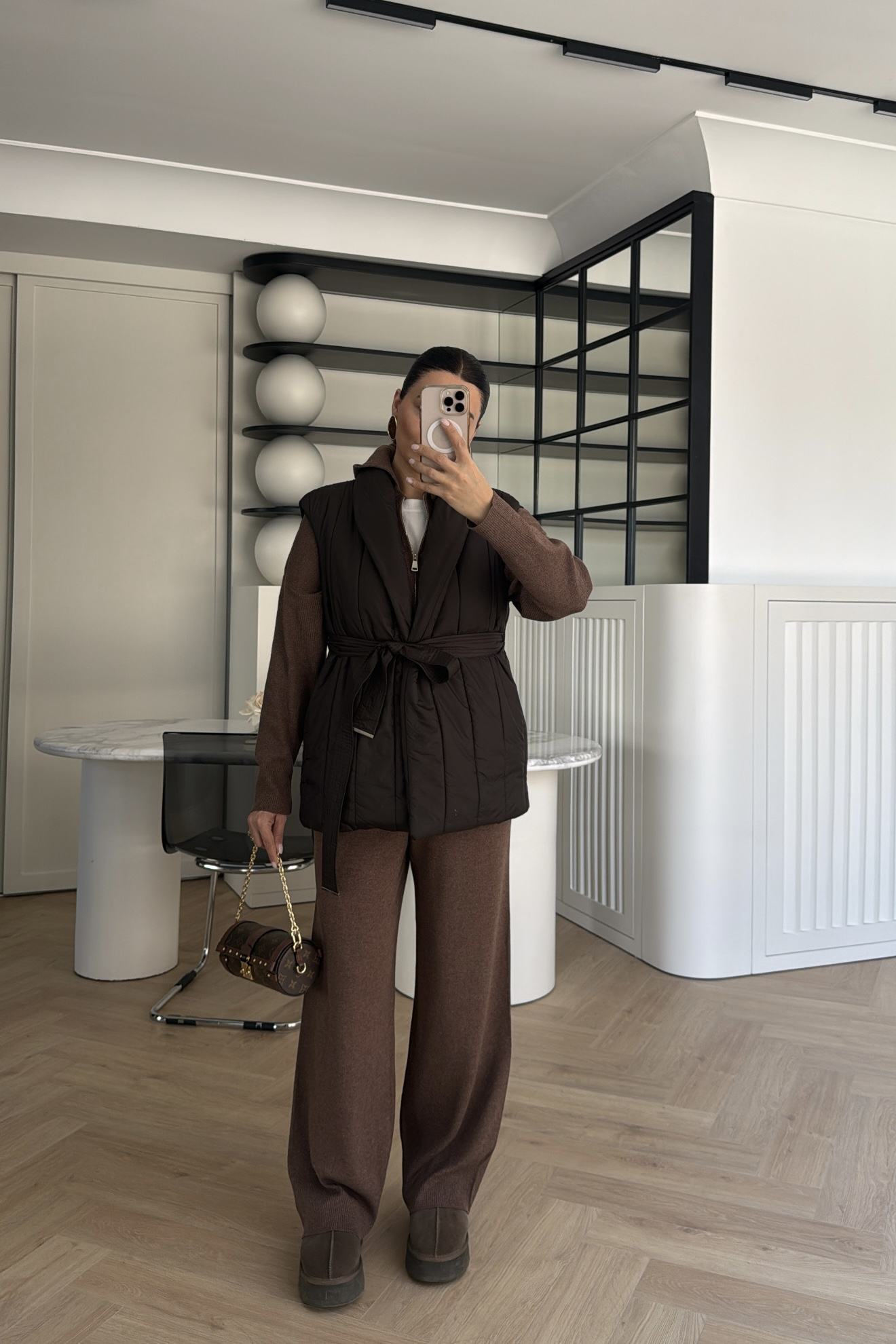 URBAN TRİKOLU ŞİŞME YELEK ACI KAHVE 