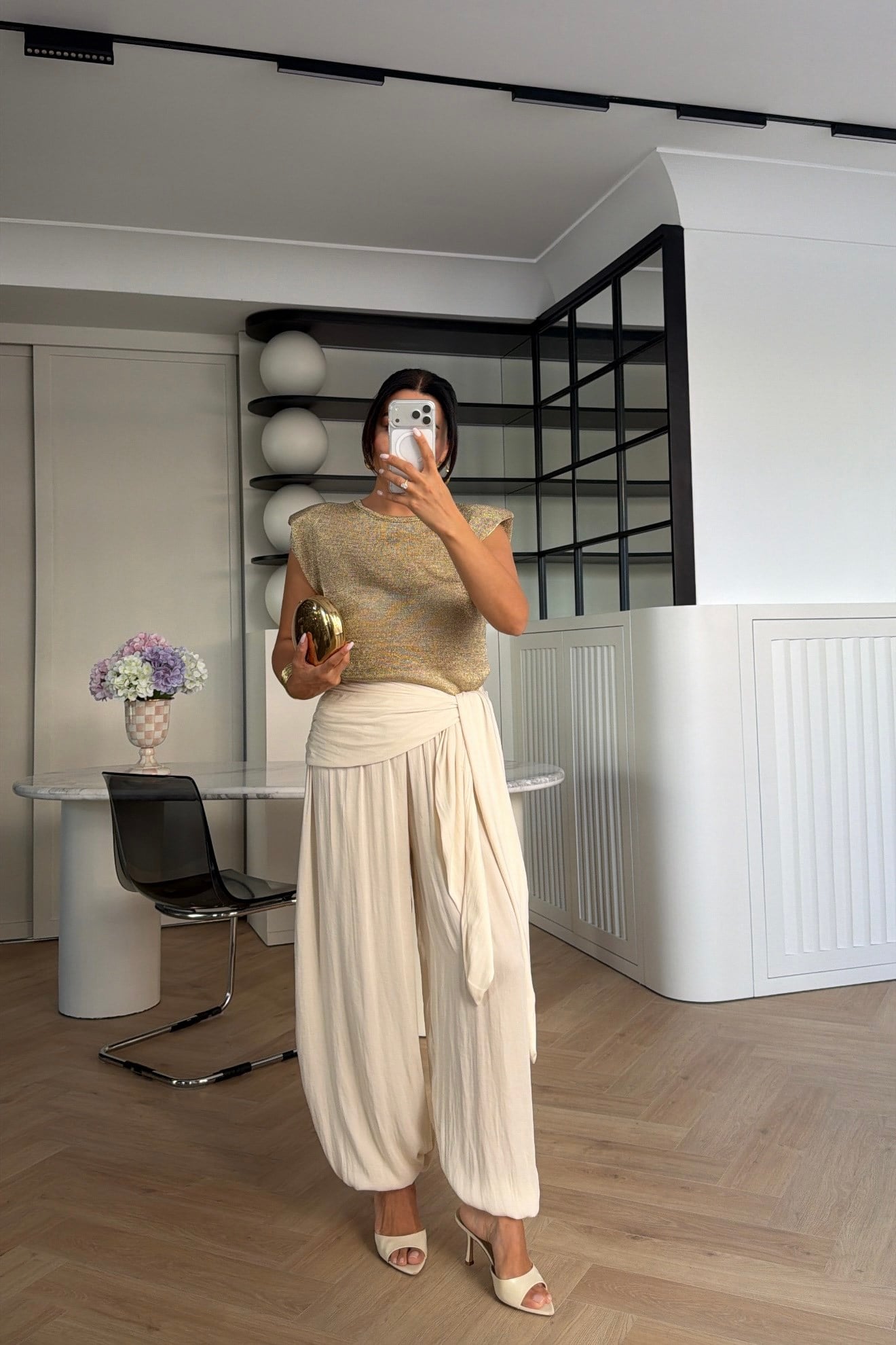 VATKALI ÖRME TRİKO BLUZ GOLD