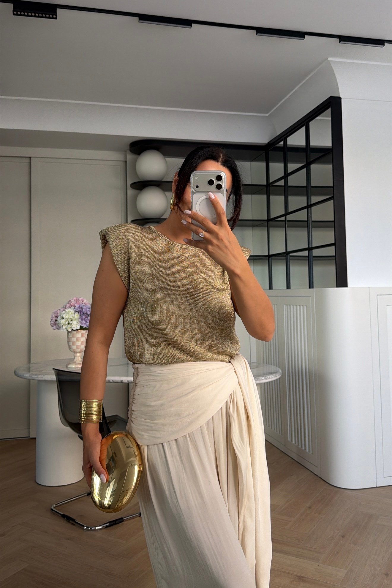 VATKALI ÖRME TRİKO BLUZ GOLD