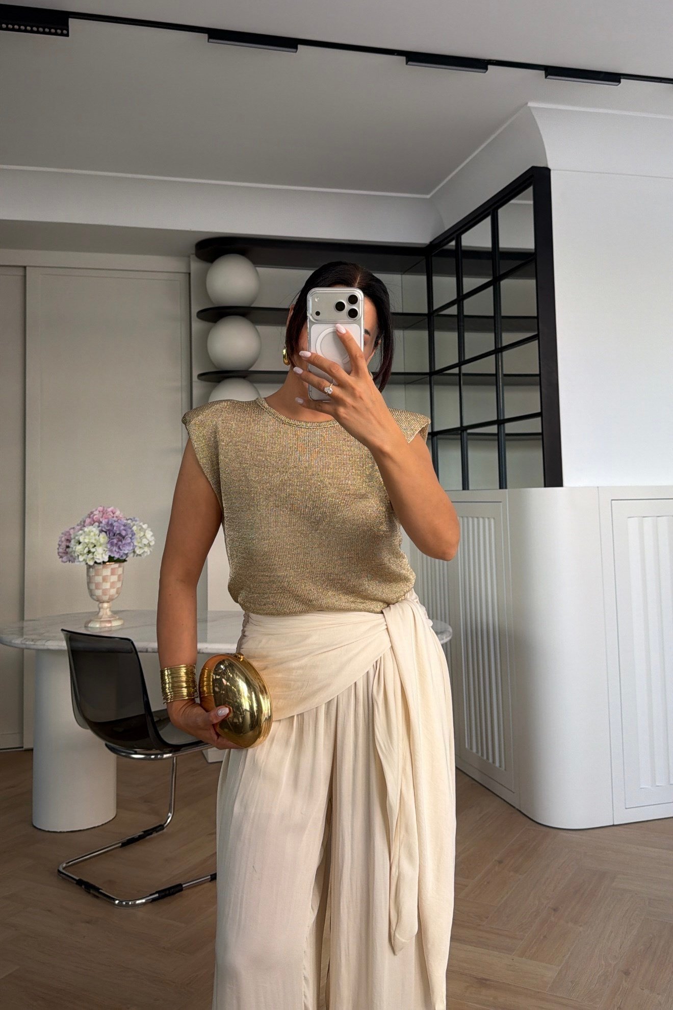 VATKALI ÖRME TRİKO BLUZ GOLD