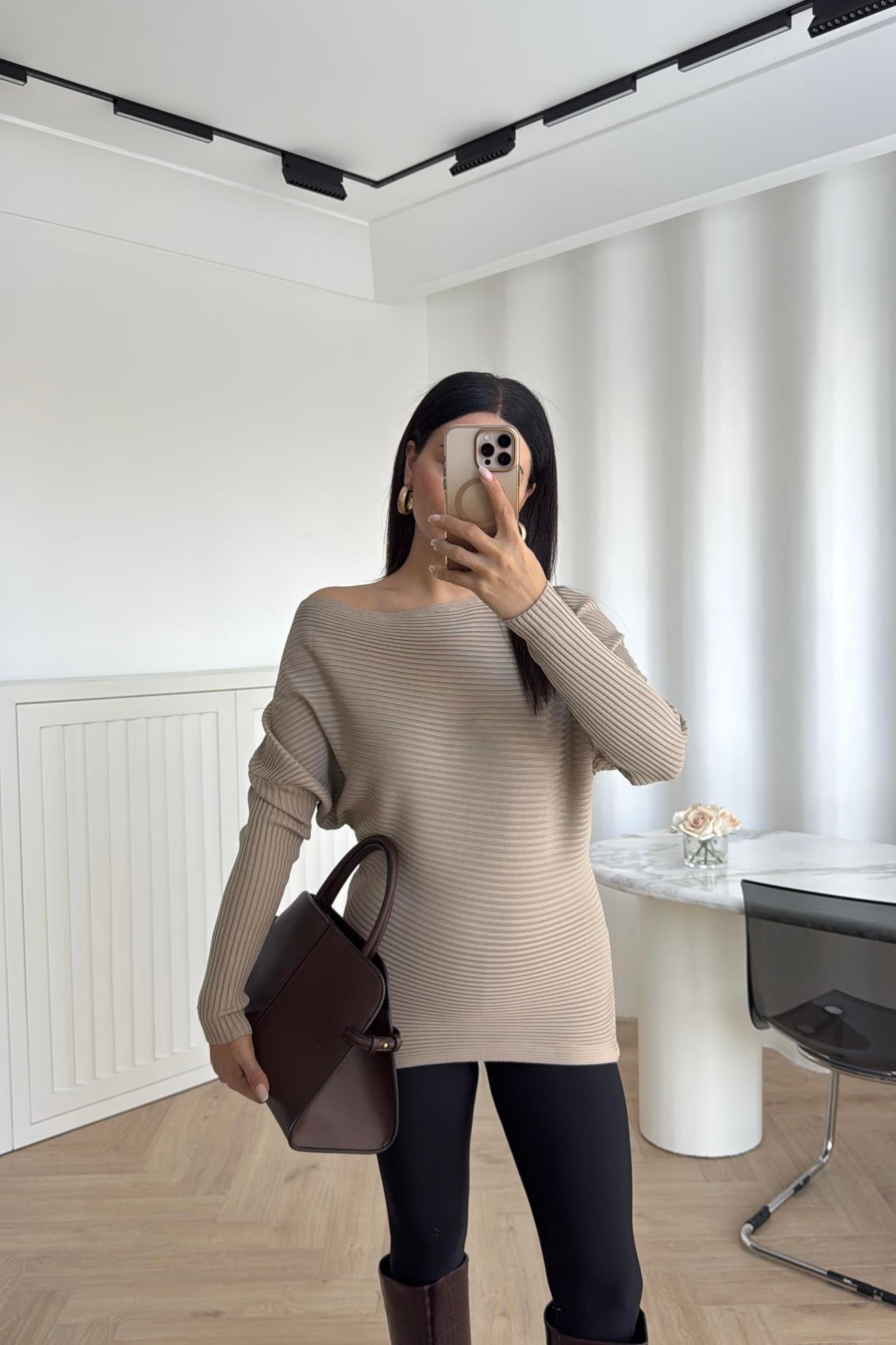 VİZON DÜŞÜK OMUZ BLUZ