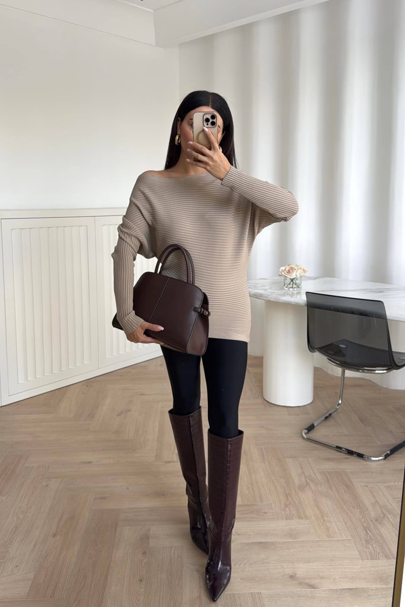 VİZON DÜŞÜK OMUZ BLUZ