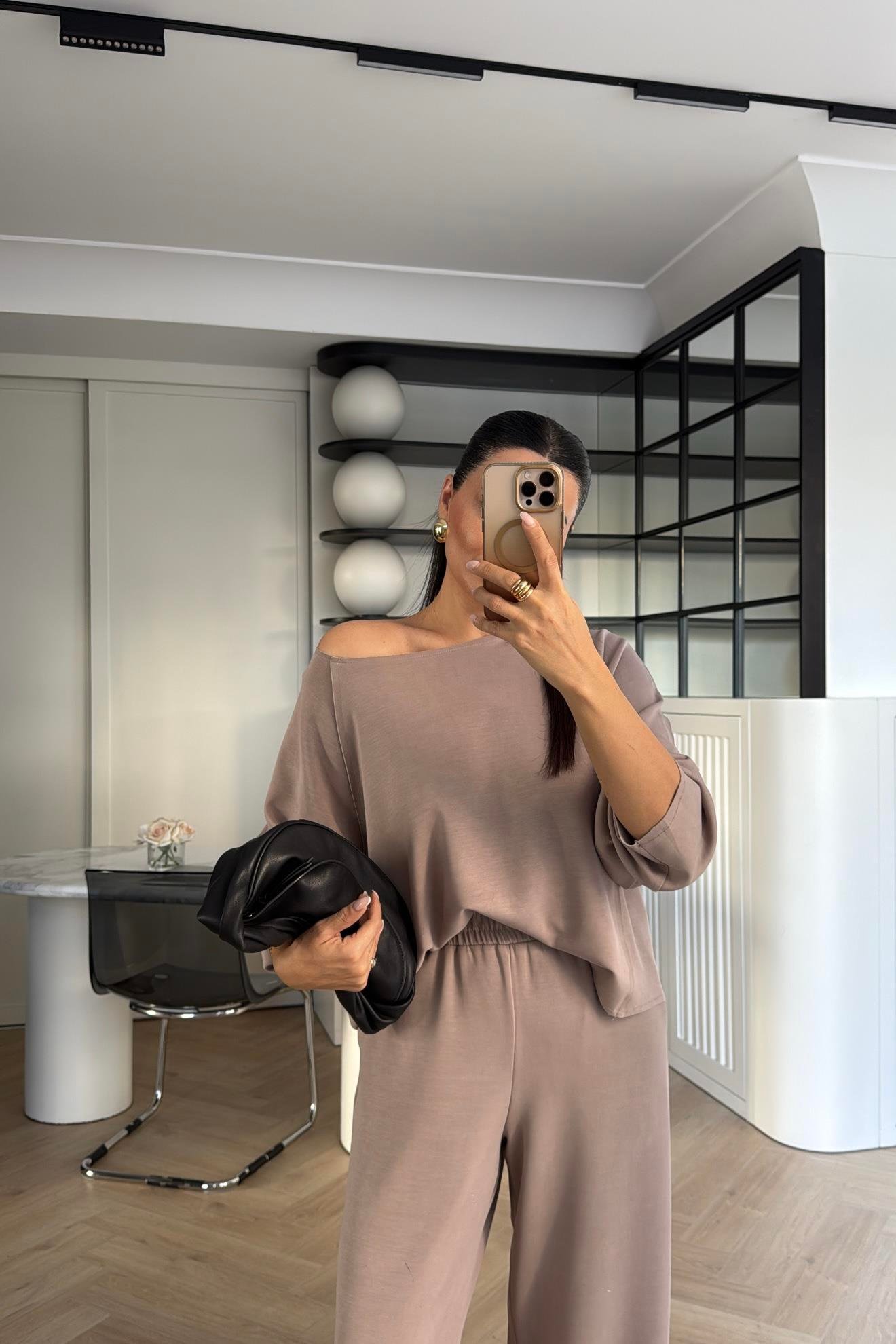 VİZON OMUZ DEKOLTELİ MODAL TAKIM 